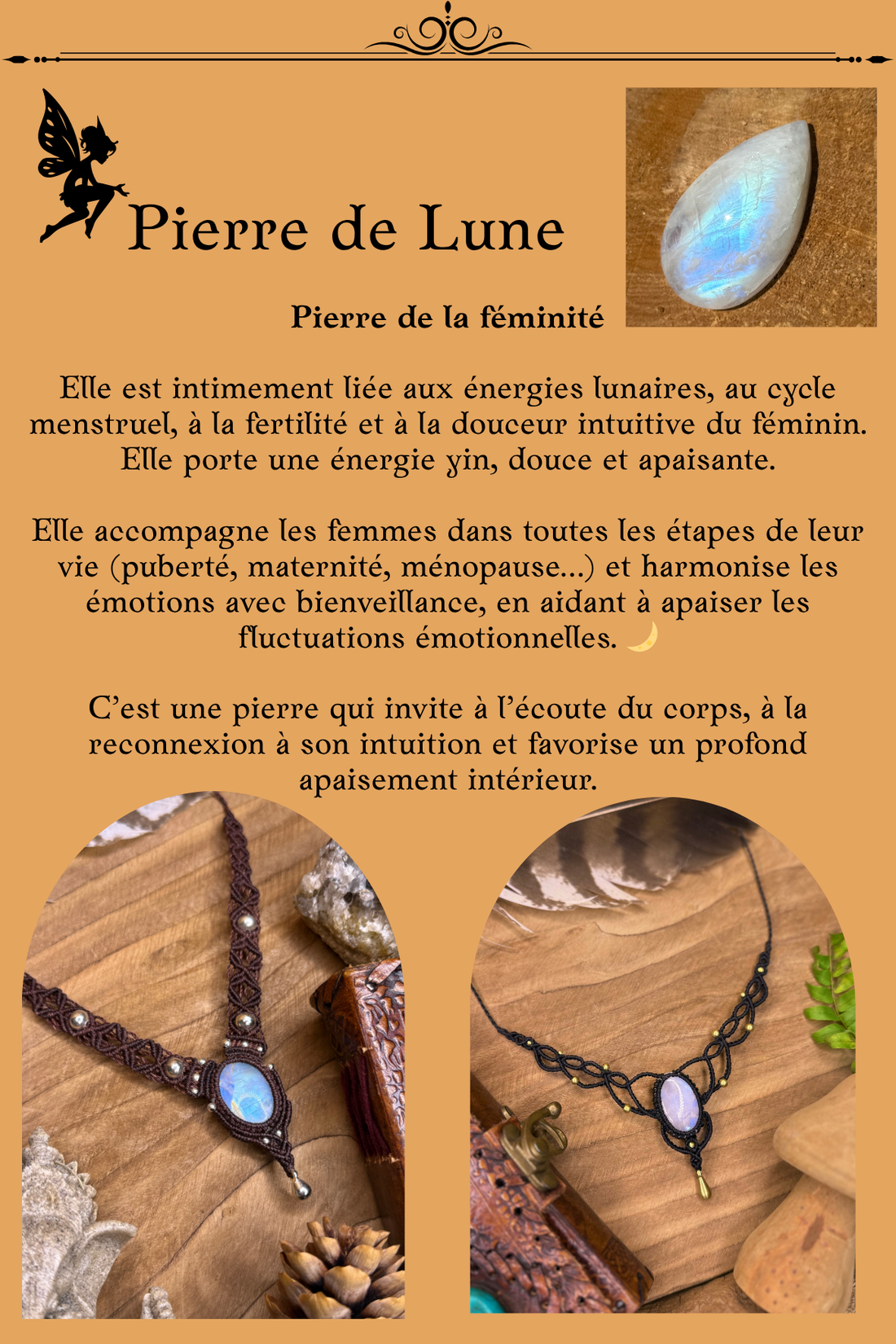 🌙 La Pierre de Lune : la pierre de la féminité