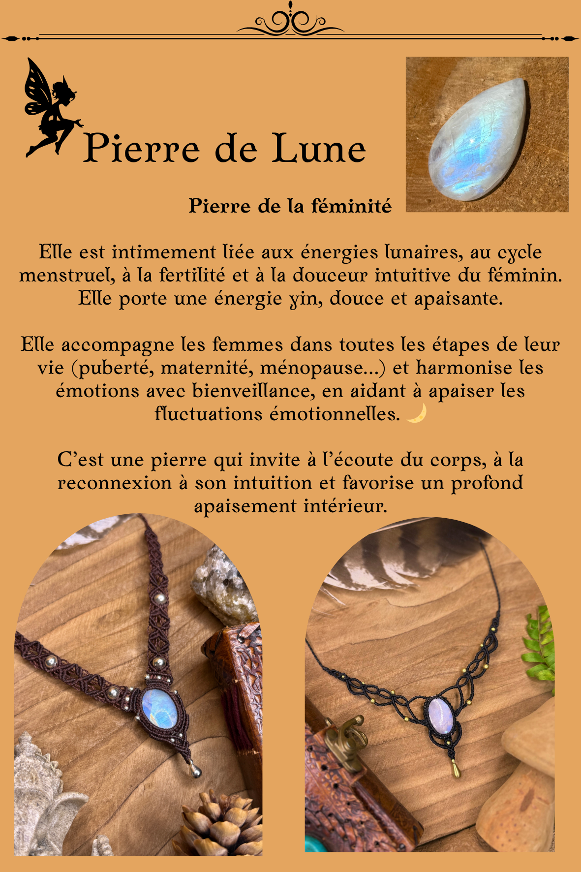 🌙 La Pierre de Lune : la pierre de la féminité