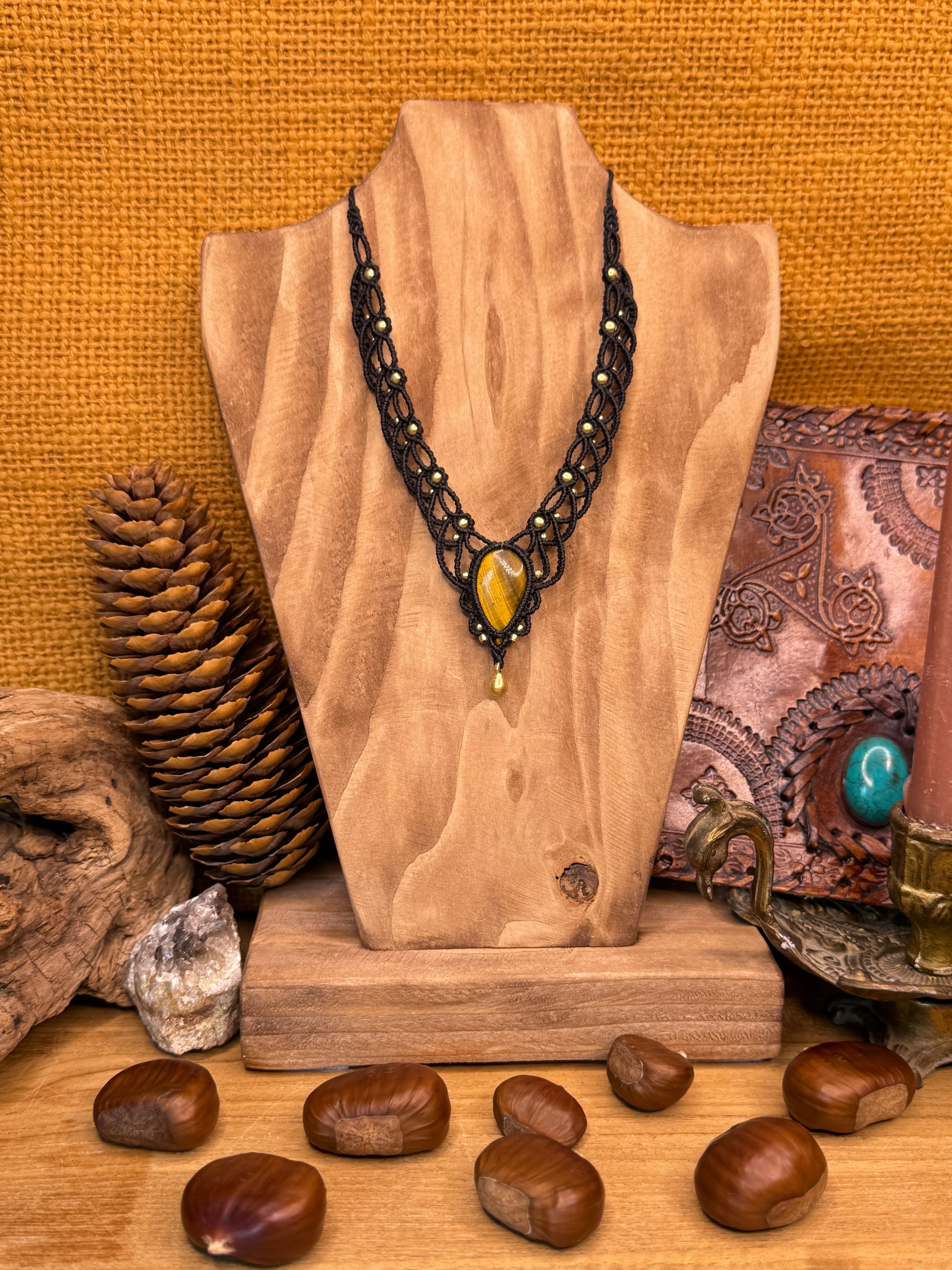Collier • œil de tigre • Protection & ancrage