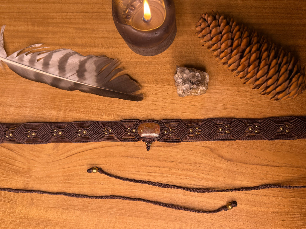 Ceinture • Pierre de Pietersite brune