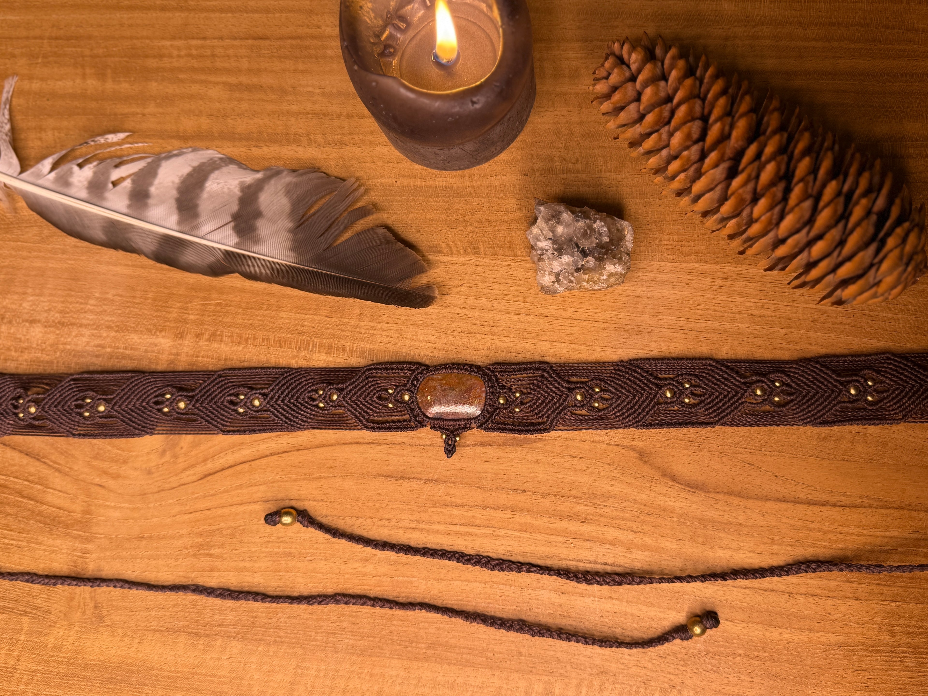 Ceinture • Pierre de Pietersite brune