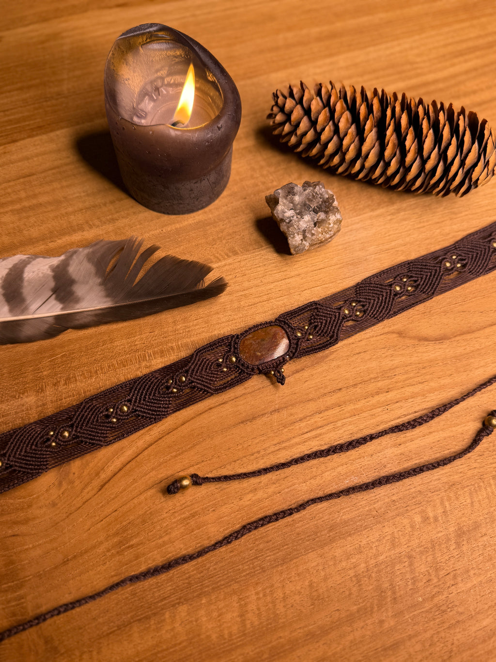 Ceinture • Pierre de Pietersite brune