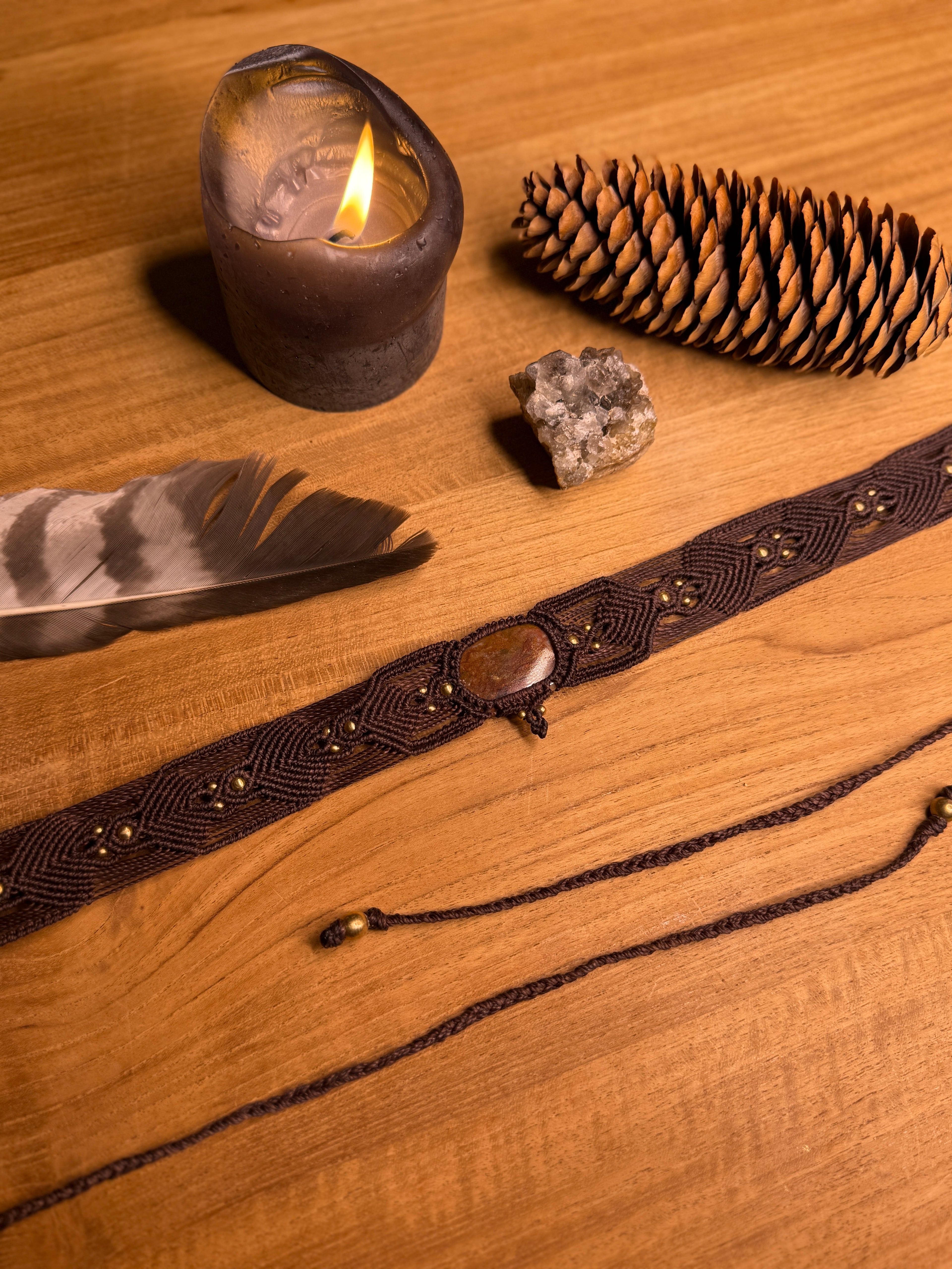 Ceinture • Pierre de Pietersite brune