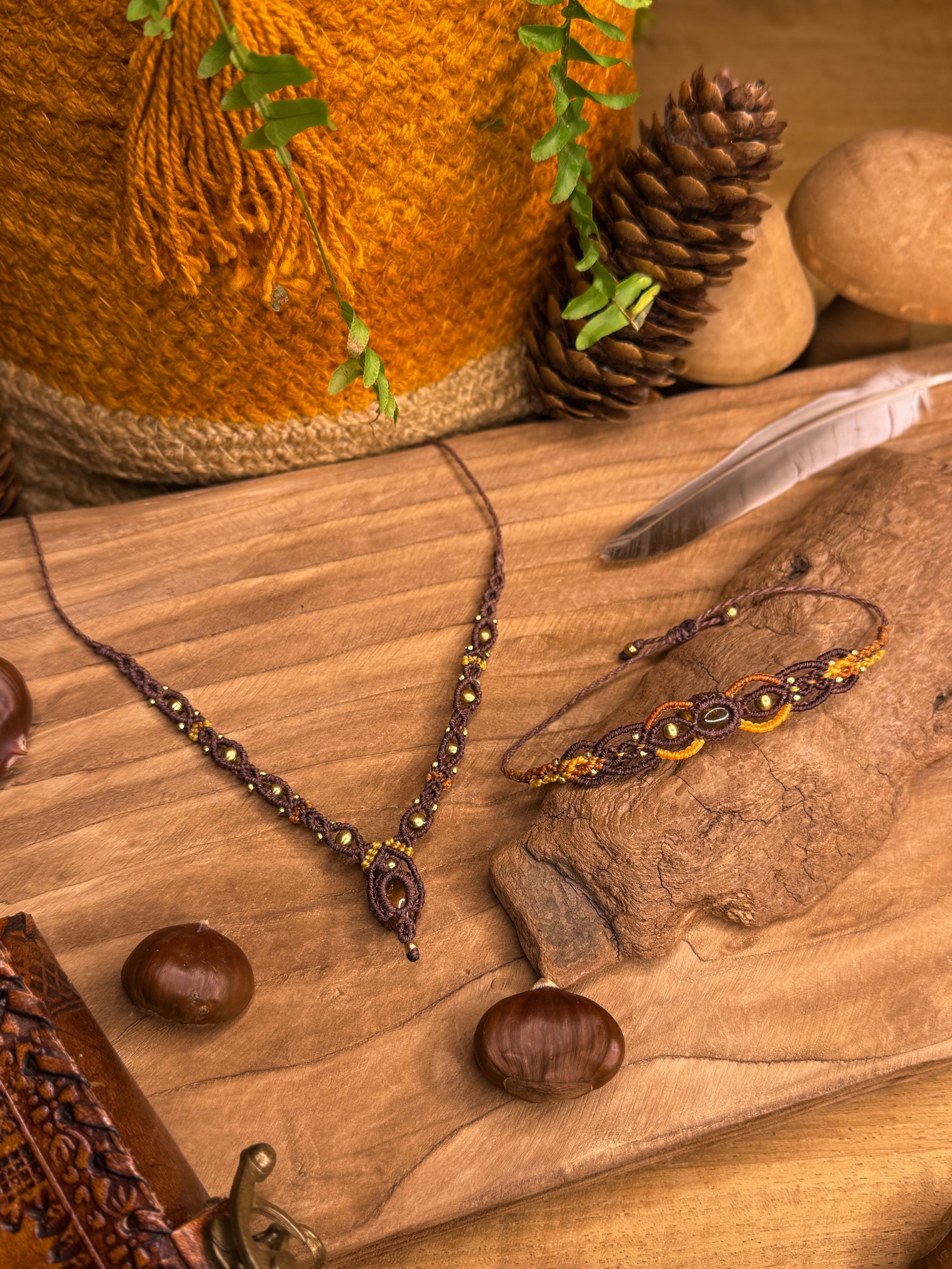 Ensemble • Collier et bracelet • Citrine