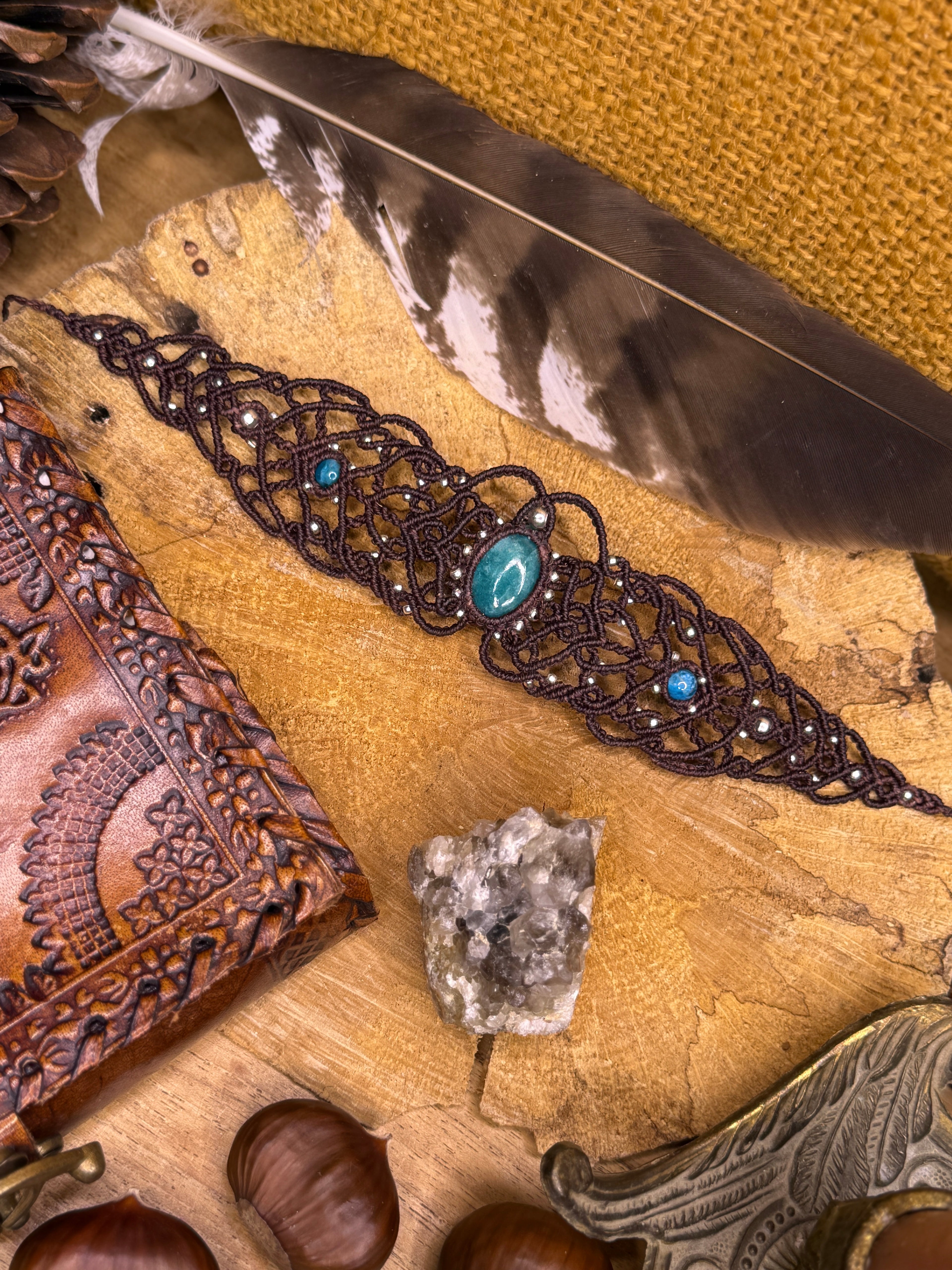Collier • Ras-de-cou • Amazonite • Apatite