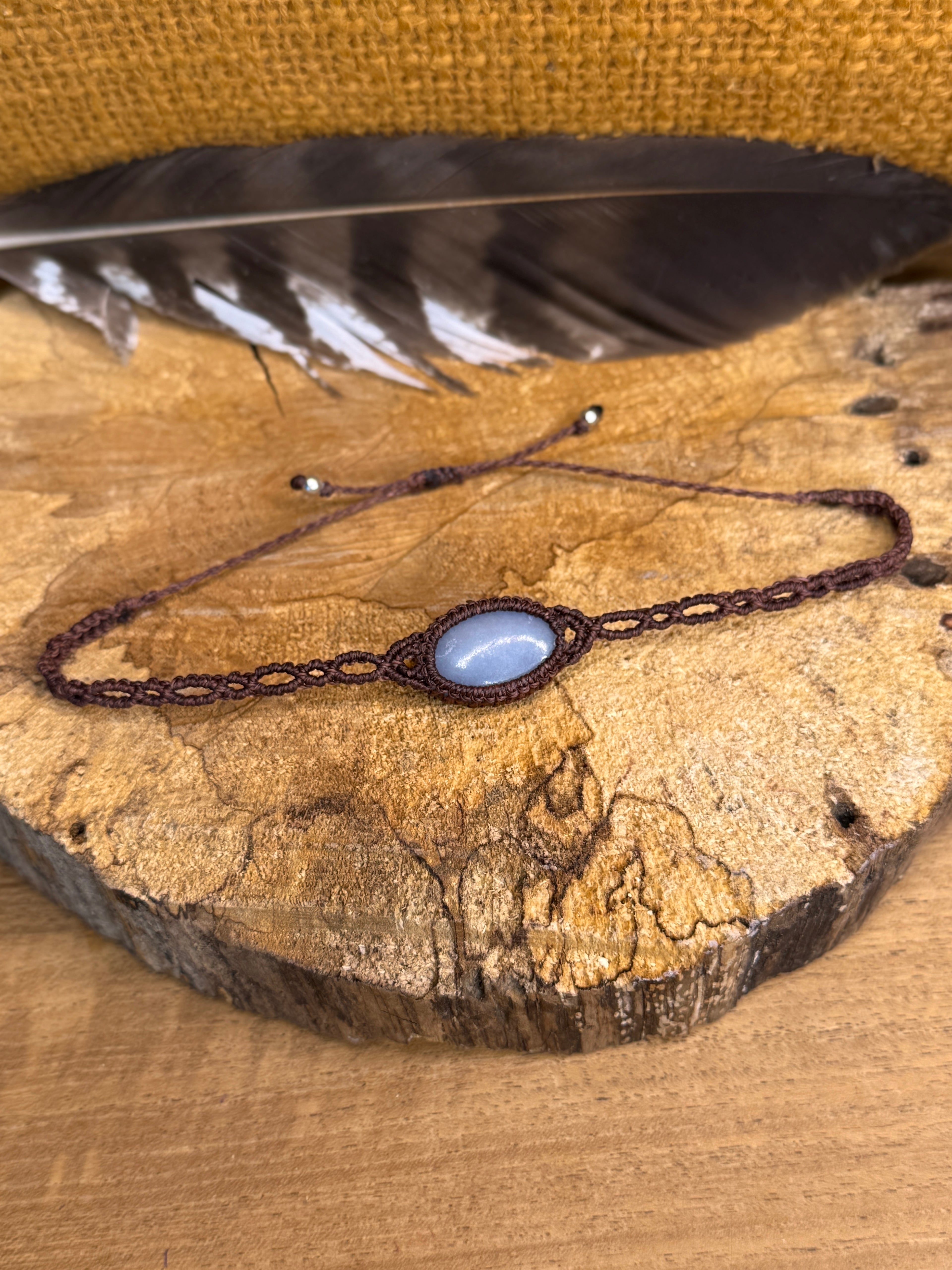 Bracelet de cheville • Angélite