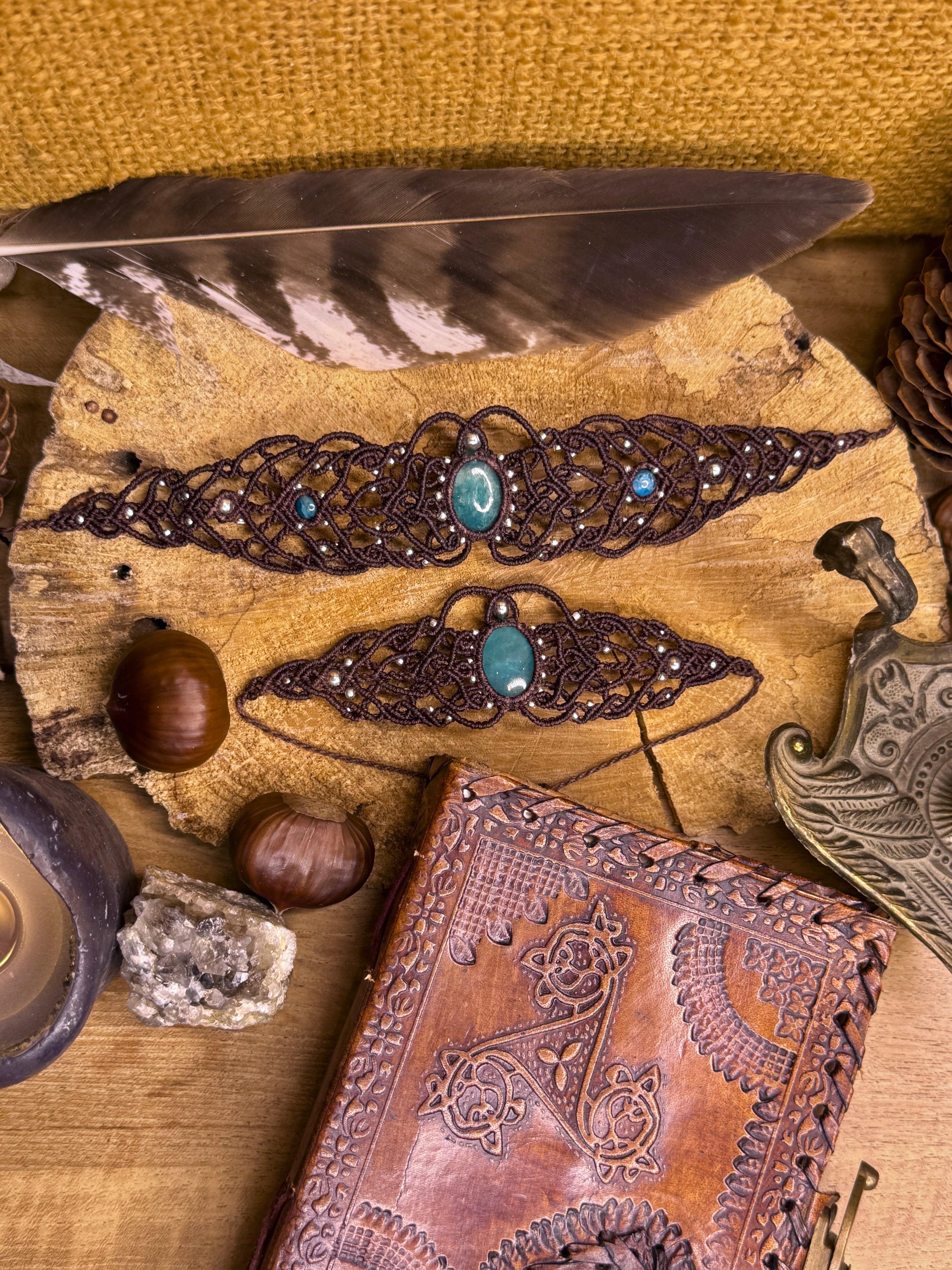 Collier • Ras-de-cou • Amazonite • Apatite