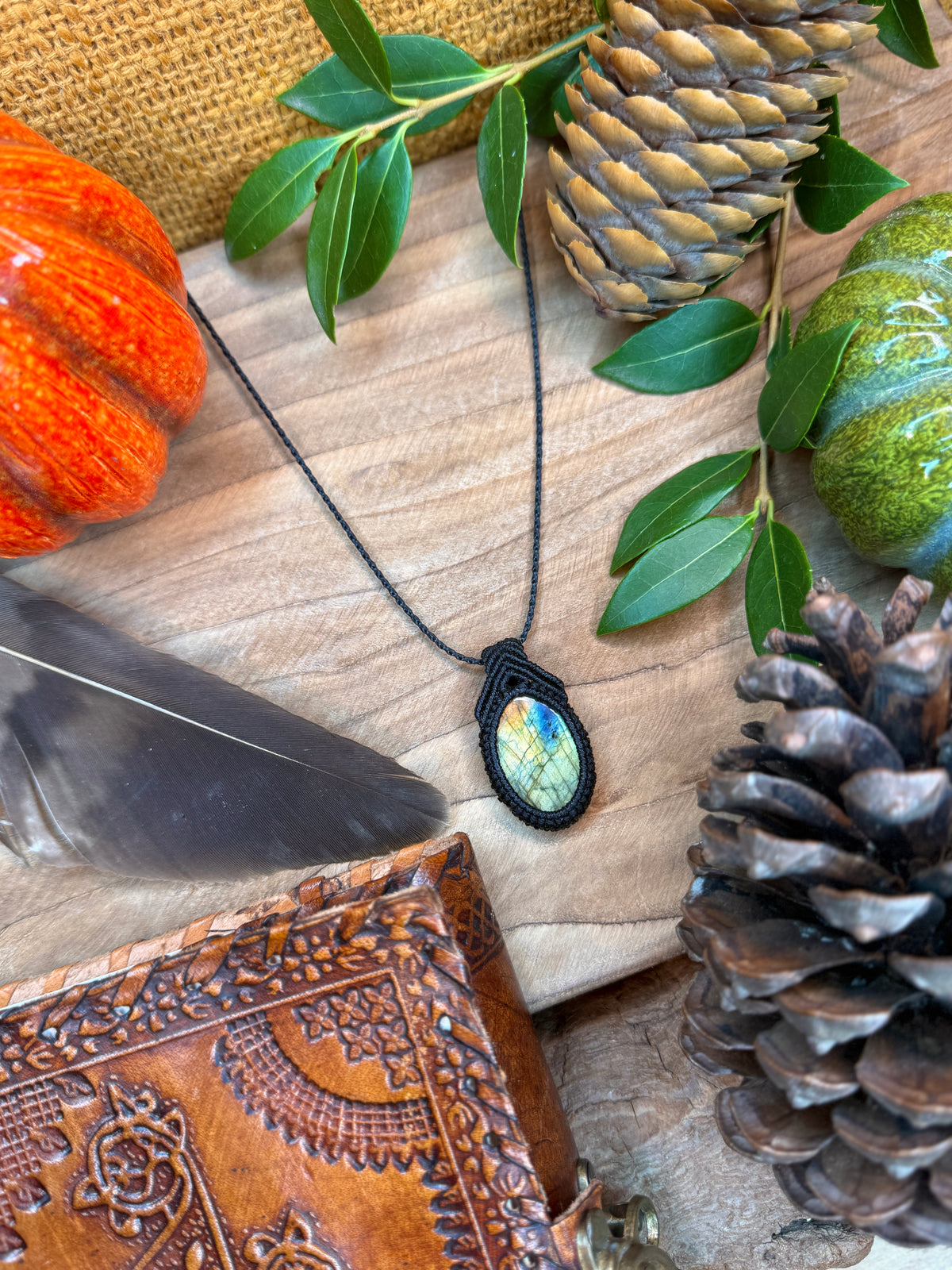 Collier • Pendentif • Labradorite
