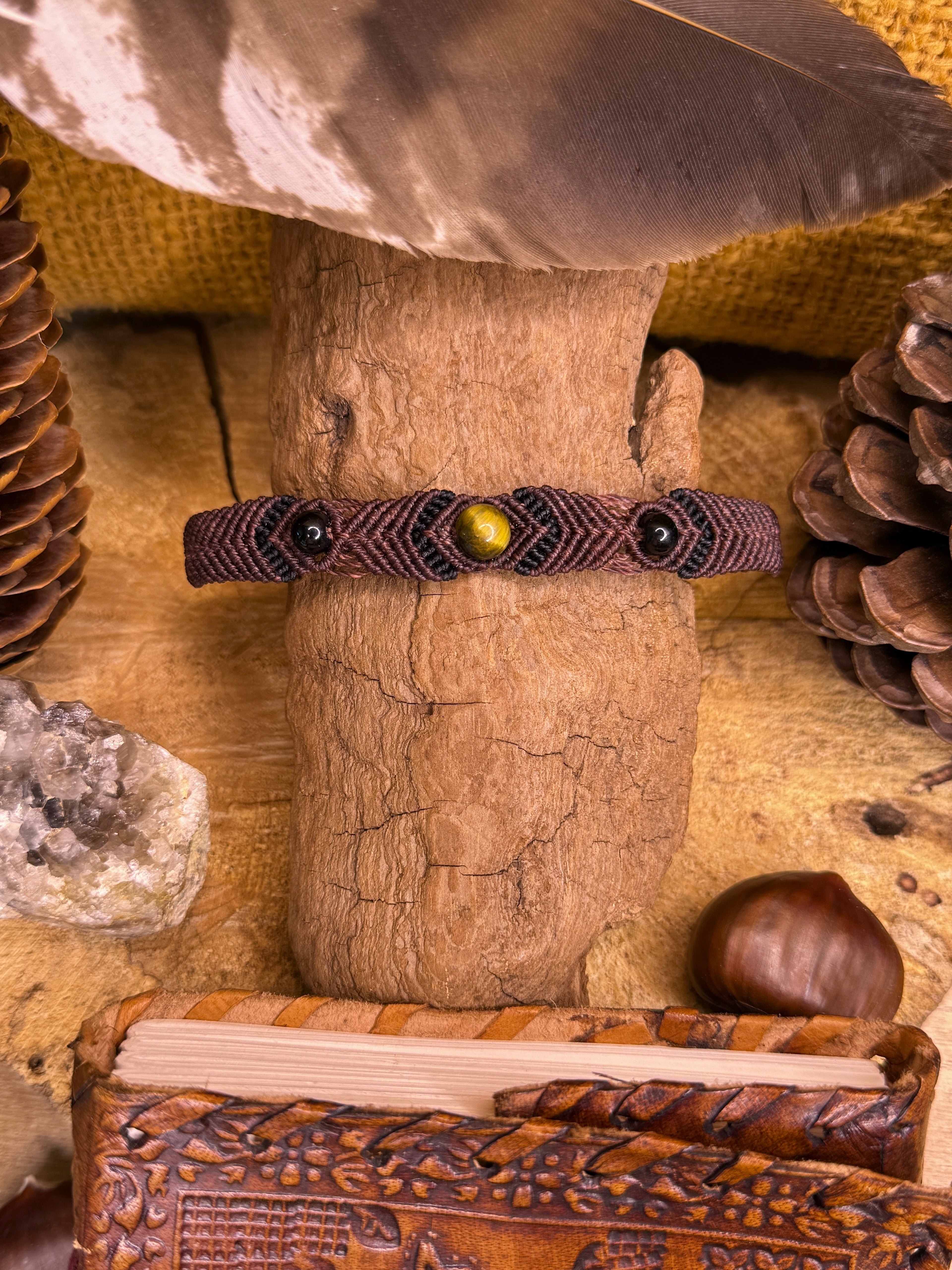 Bracelet • œil de tigre • onyx noir