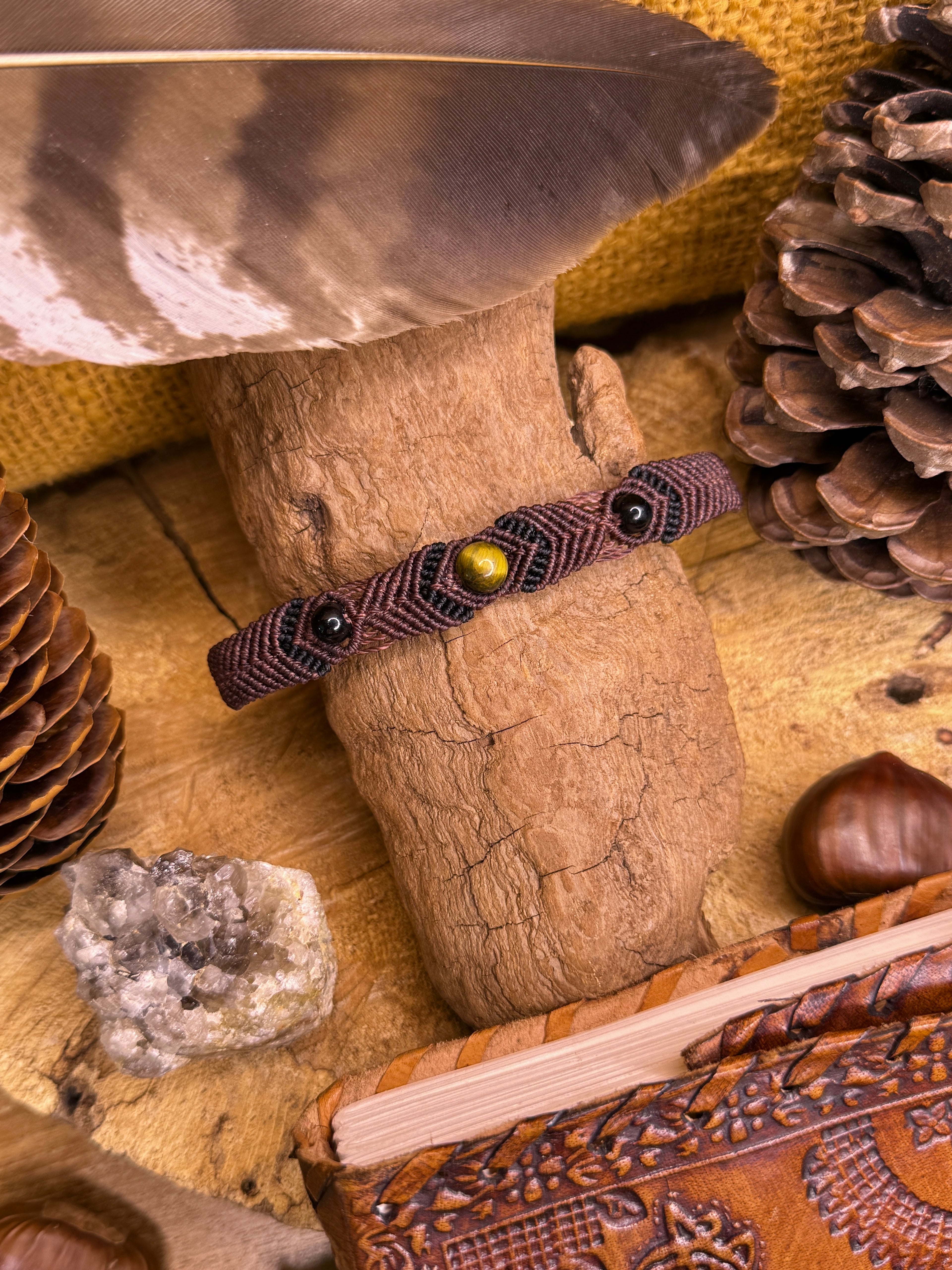 Bracelet • œil de tigre • onyx noir