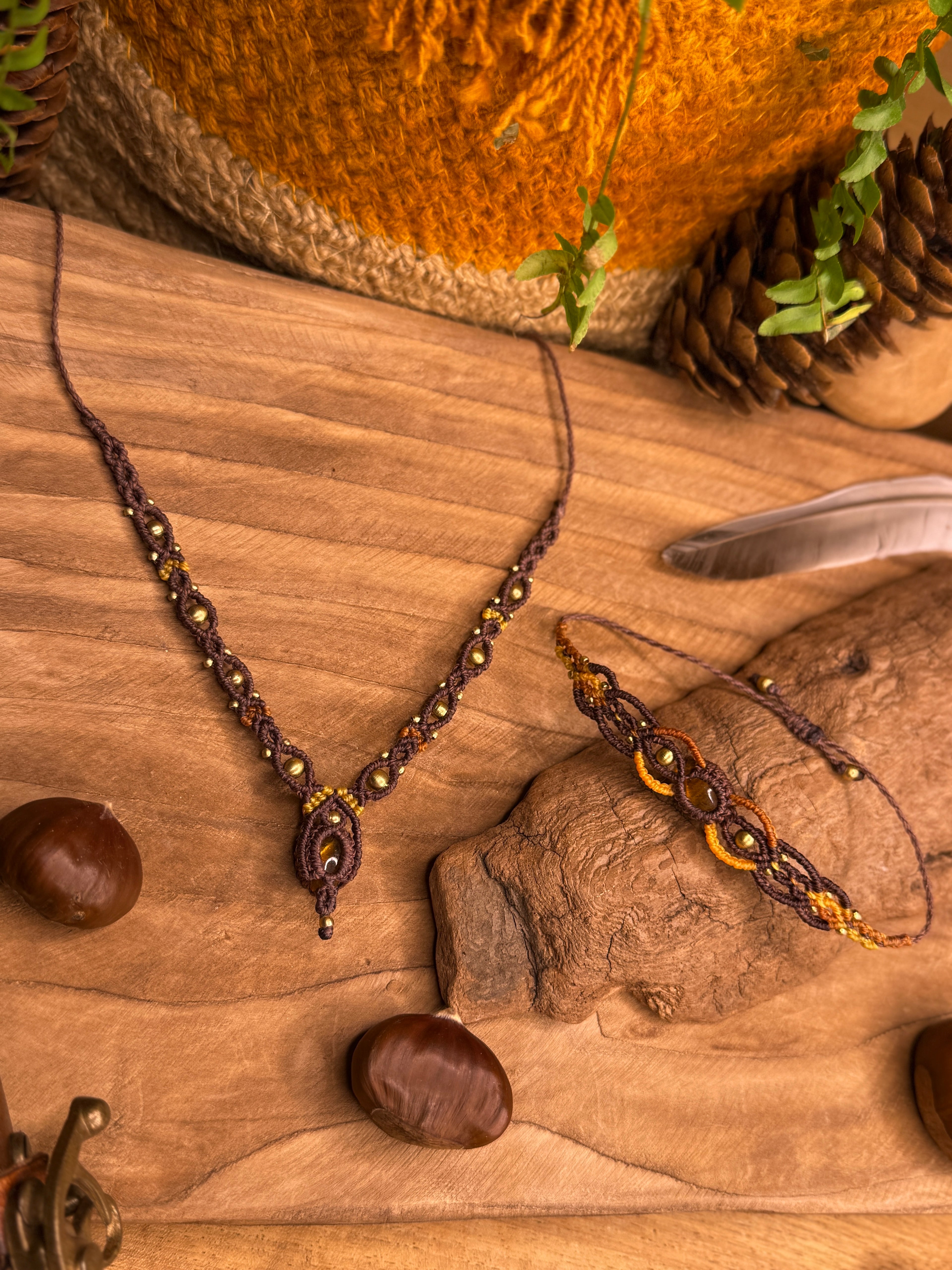 Ensemble • Collier et bracelet • Citrine