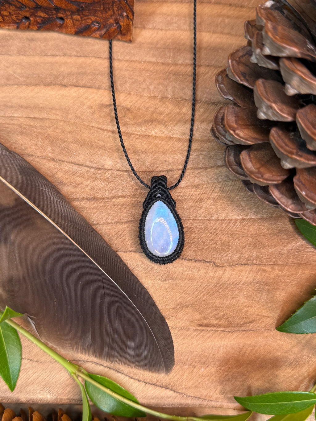 Collier • Pendentif • Pierre de lune