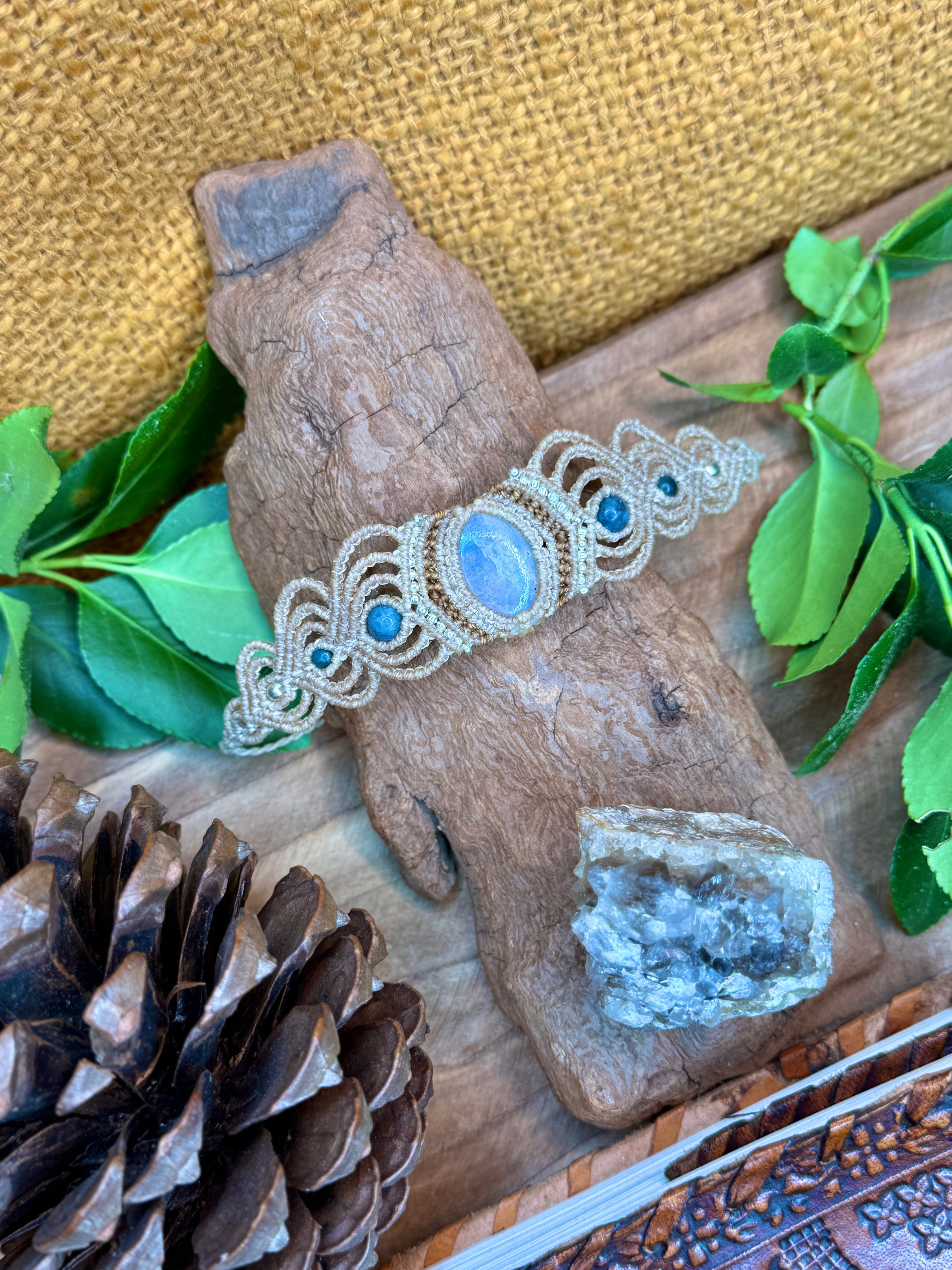Bracelet • Pierre de lune et Apatite