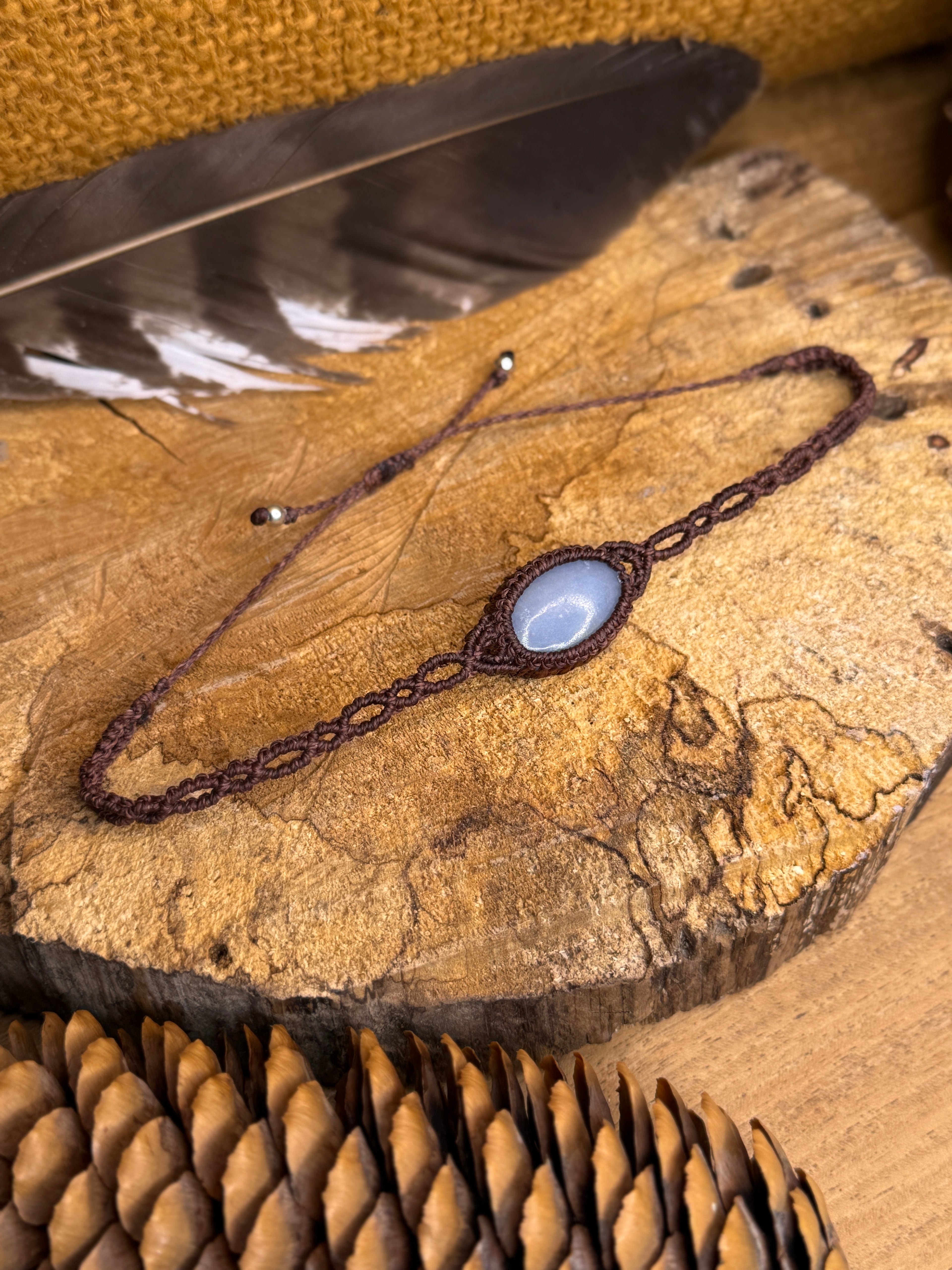 Bracelet de cheville • Angélite