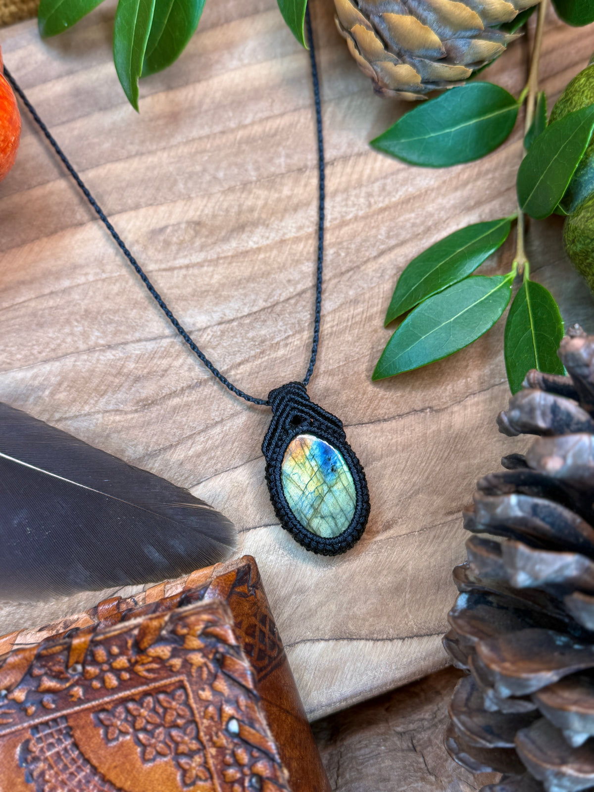 Collier • Pendentif • Labradorite