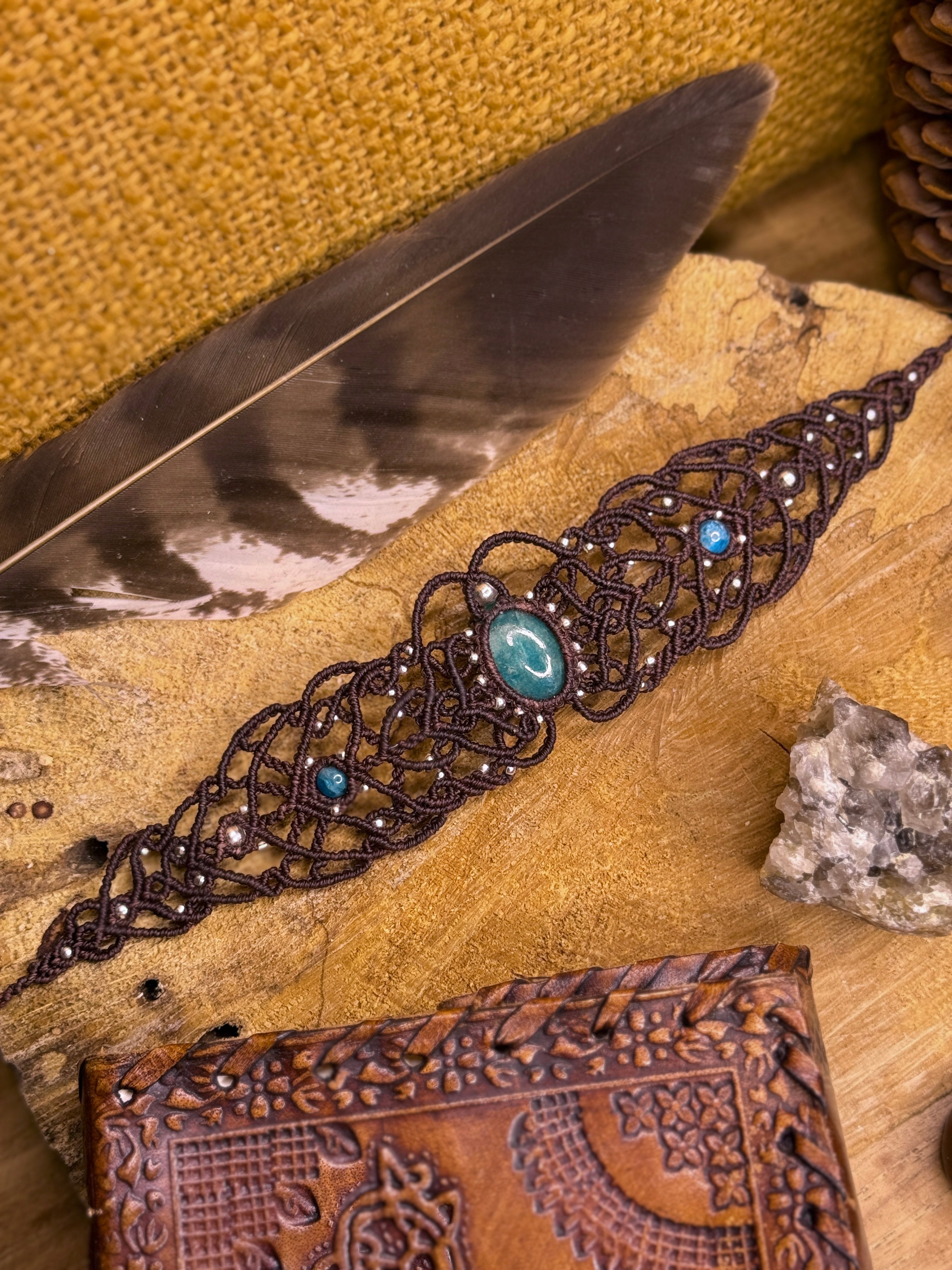 Collier • Ras-de-cou • Amazonite • Apatite