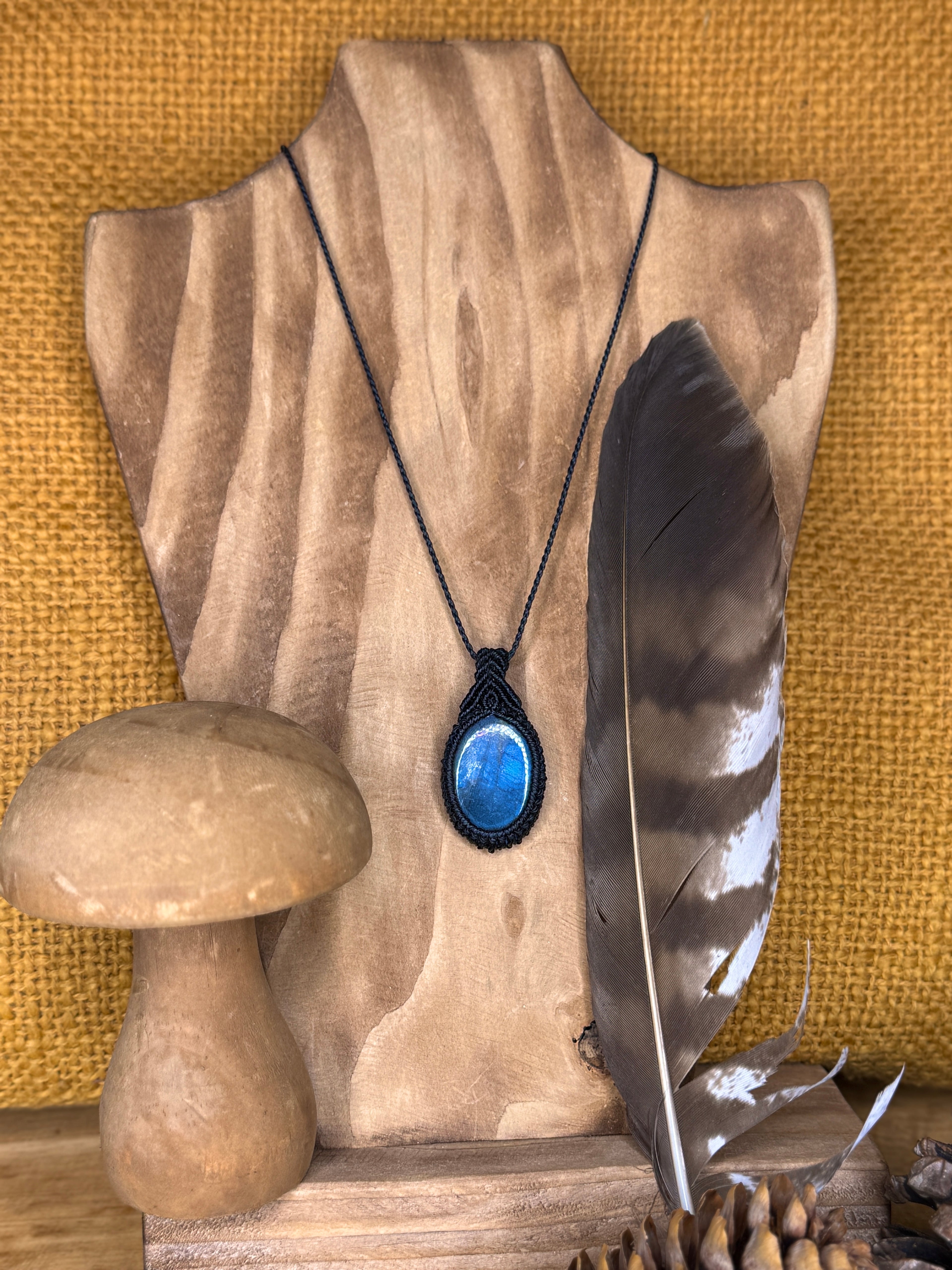 Collier • Pendentif • Labradorite