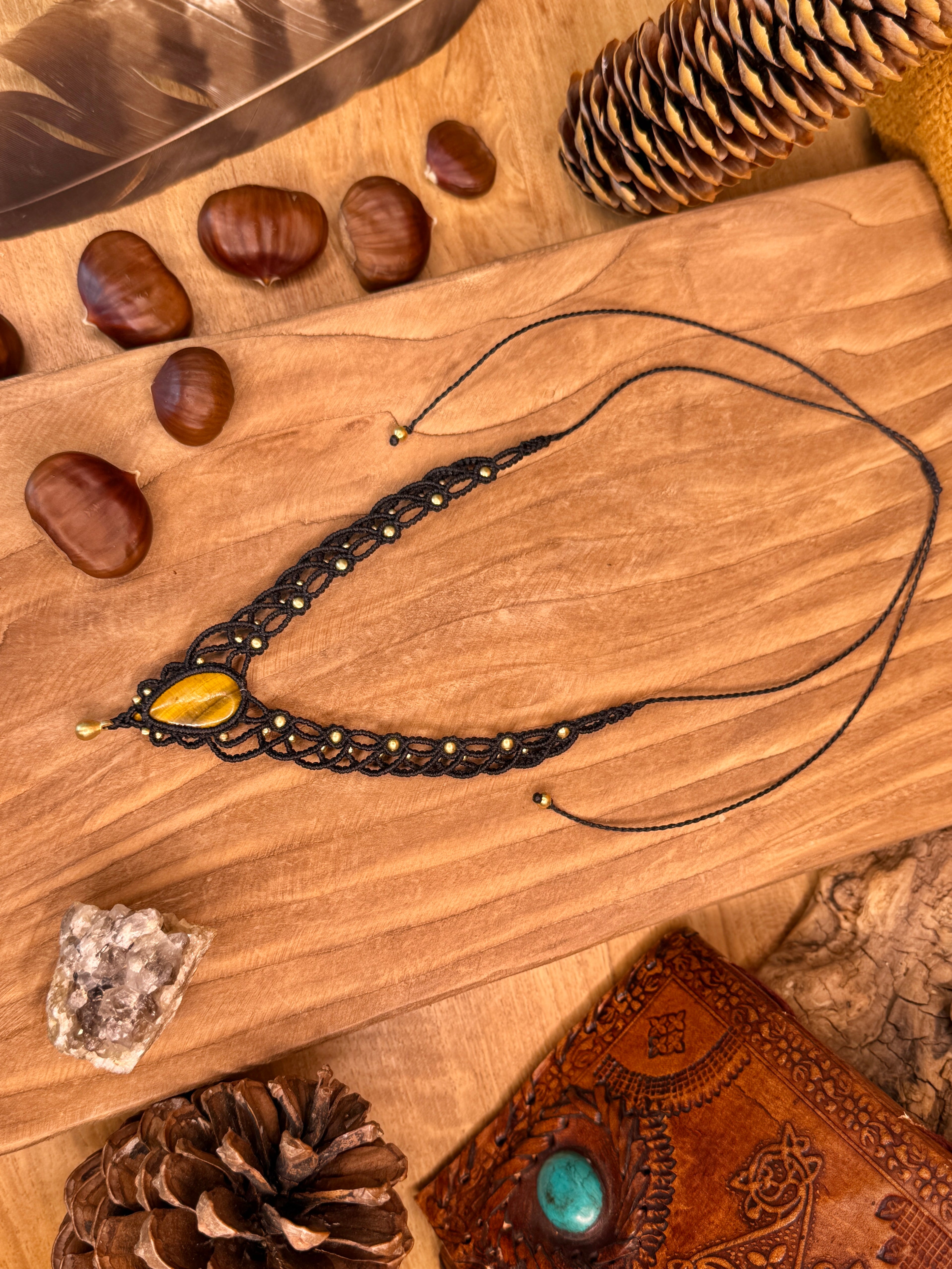 Collier • œil de tigre • Protection & ancrage