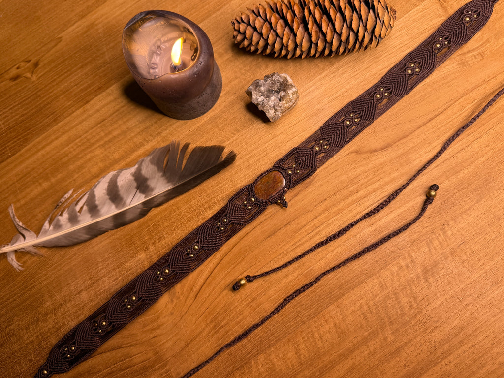 Ceinture • Pierre de Pietersite brune