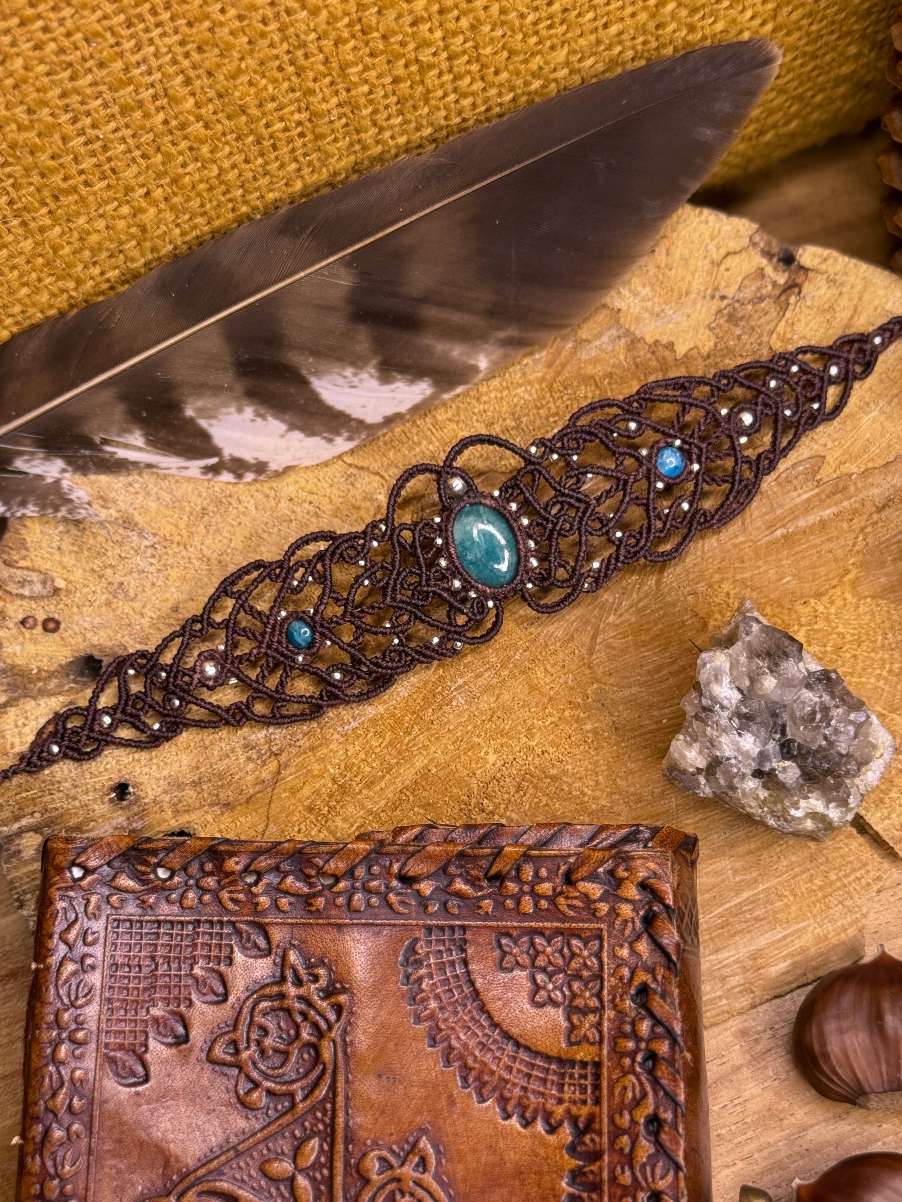 Collier • Ras-de-cou • Amazonite • Apatite