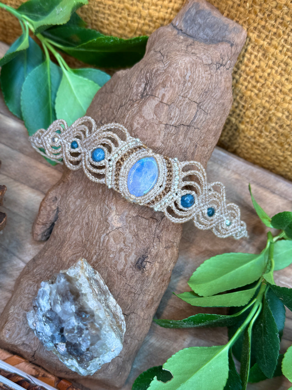 Bracelet • Pierre de lune et Apatite