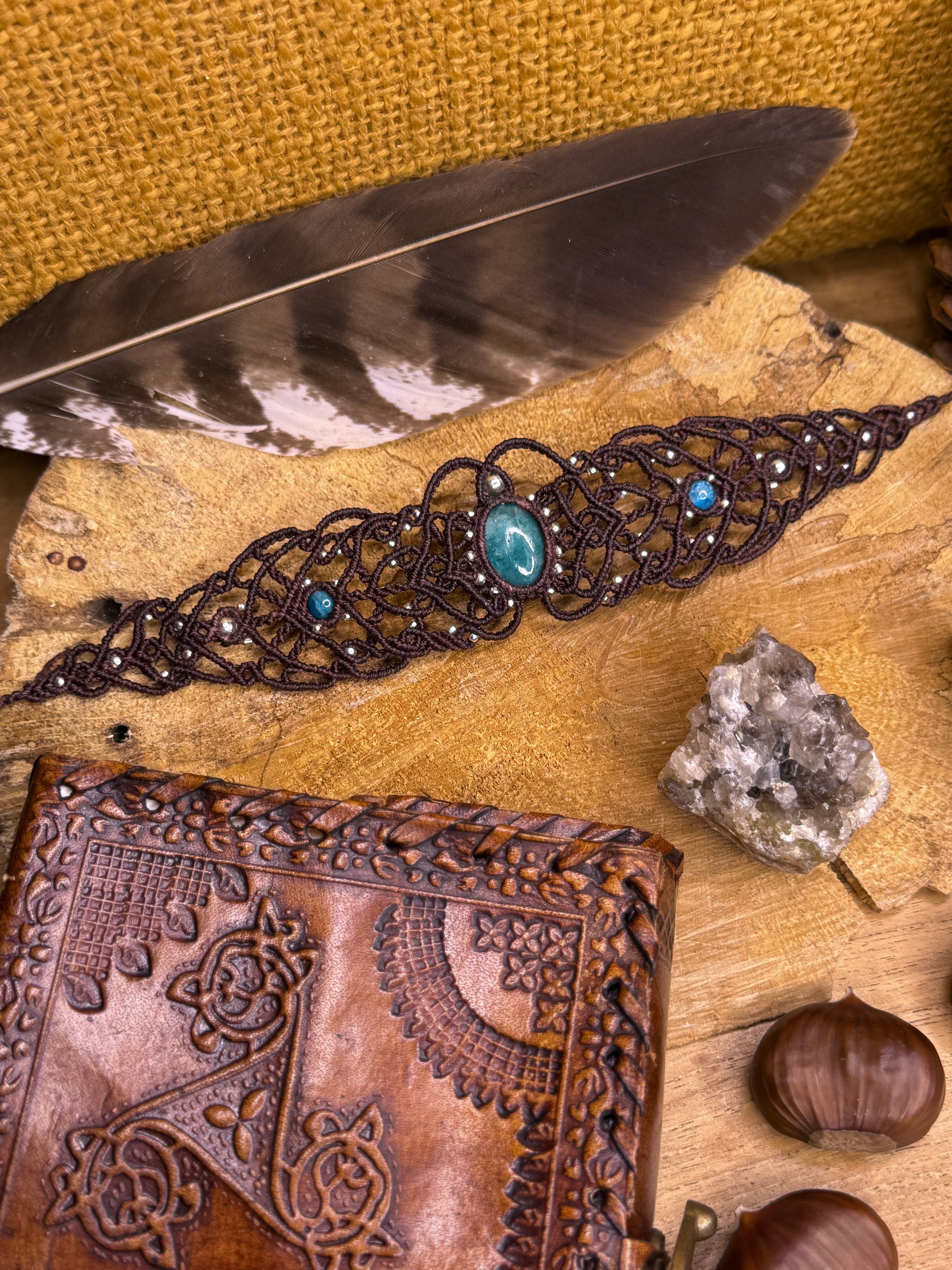 Collier • Ras-de-cou • Amazonite • Apatite