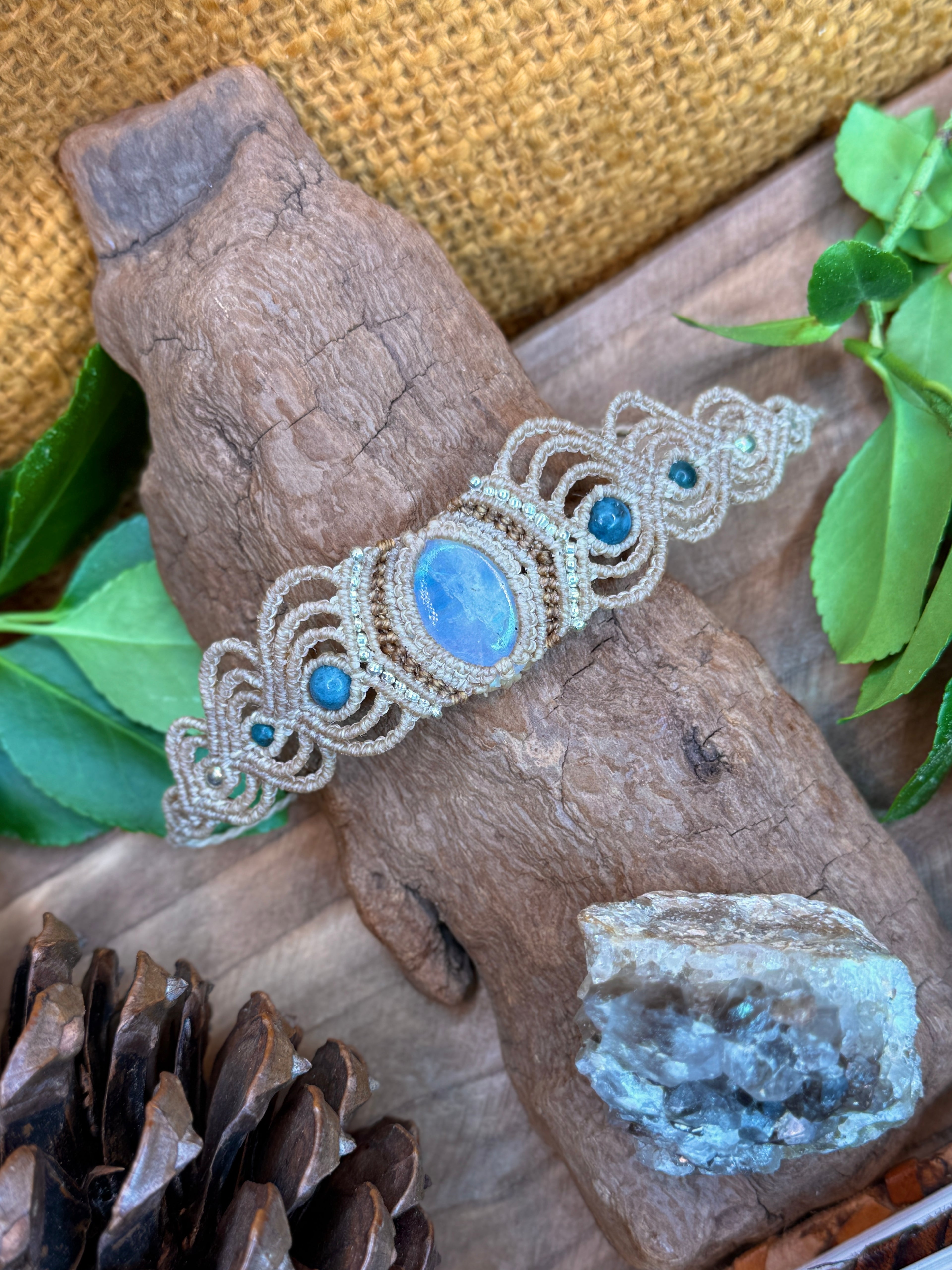 Bracelet • Pierre de lune et Apatite