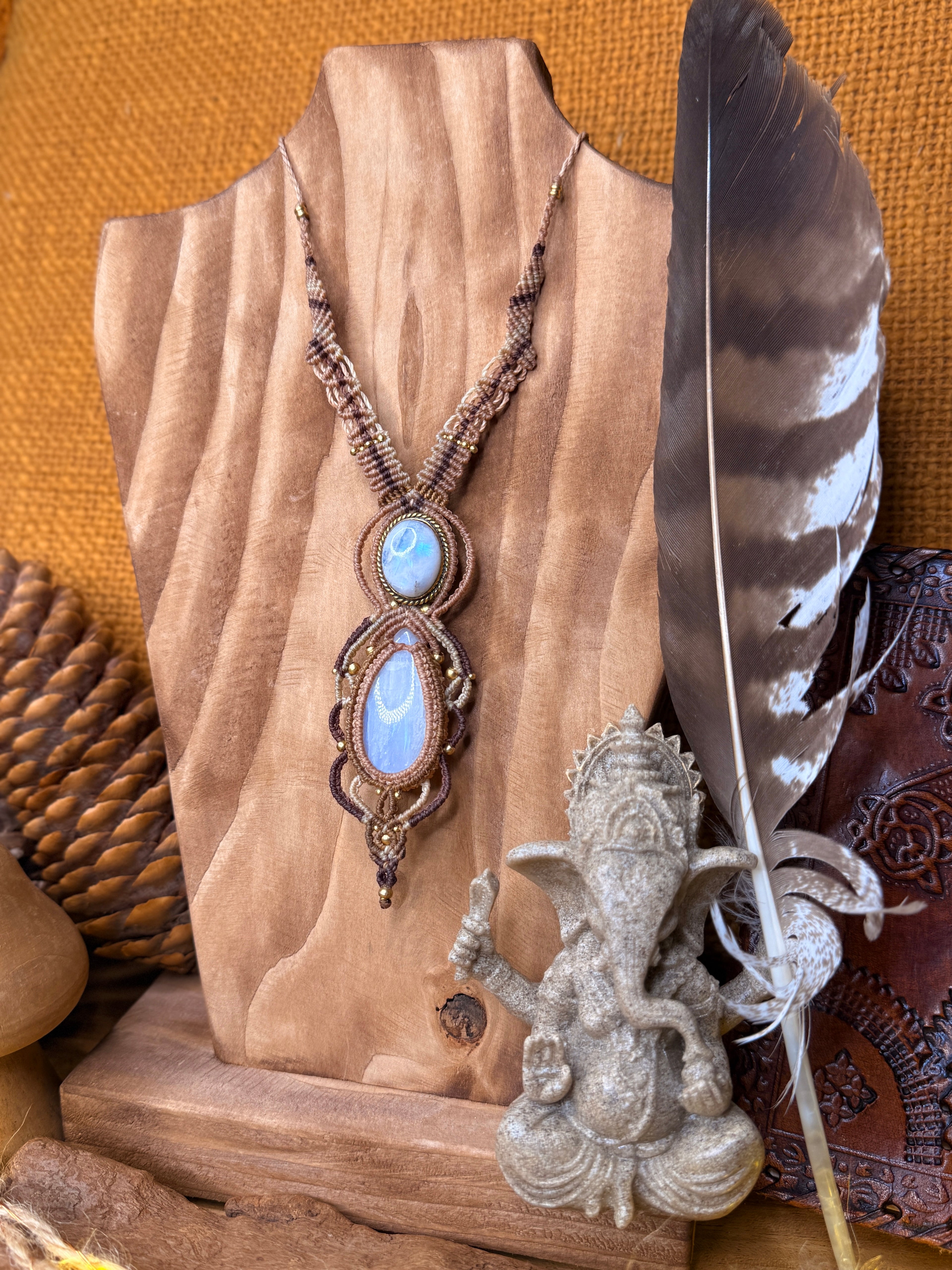 Collier • double pierre de Lune