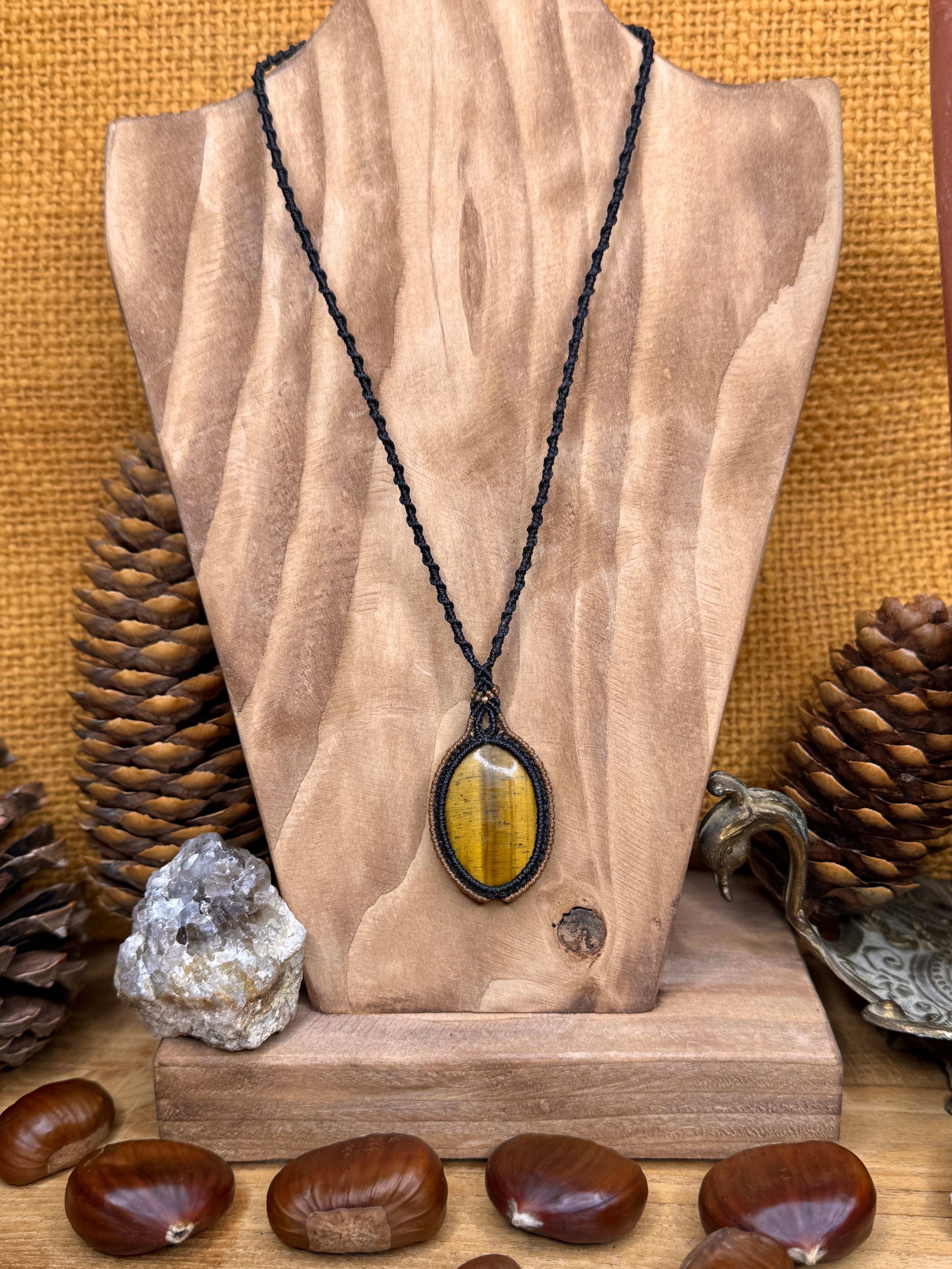 Collier double œil de tigre