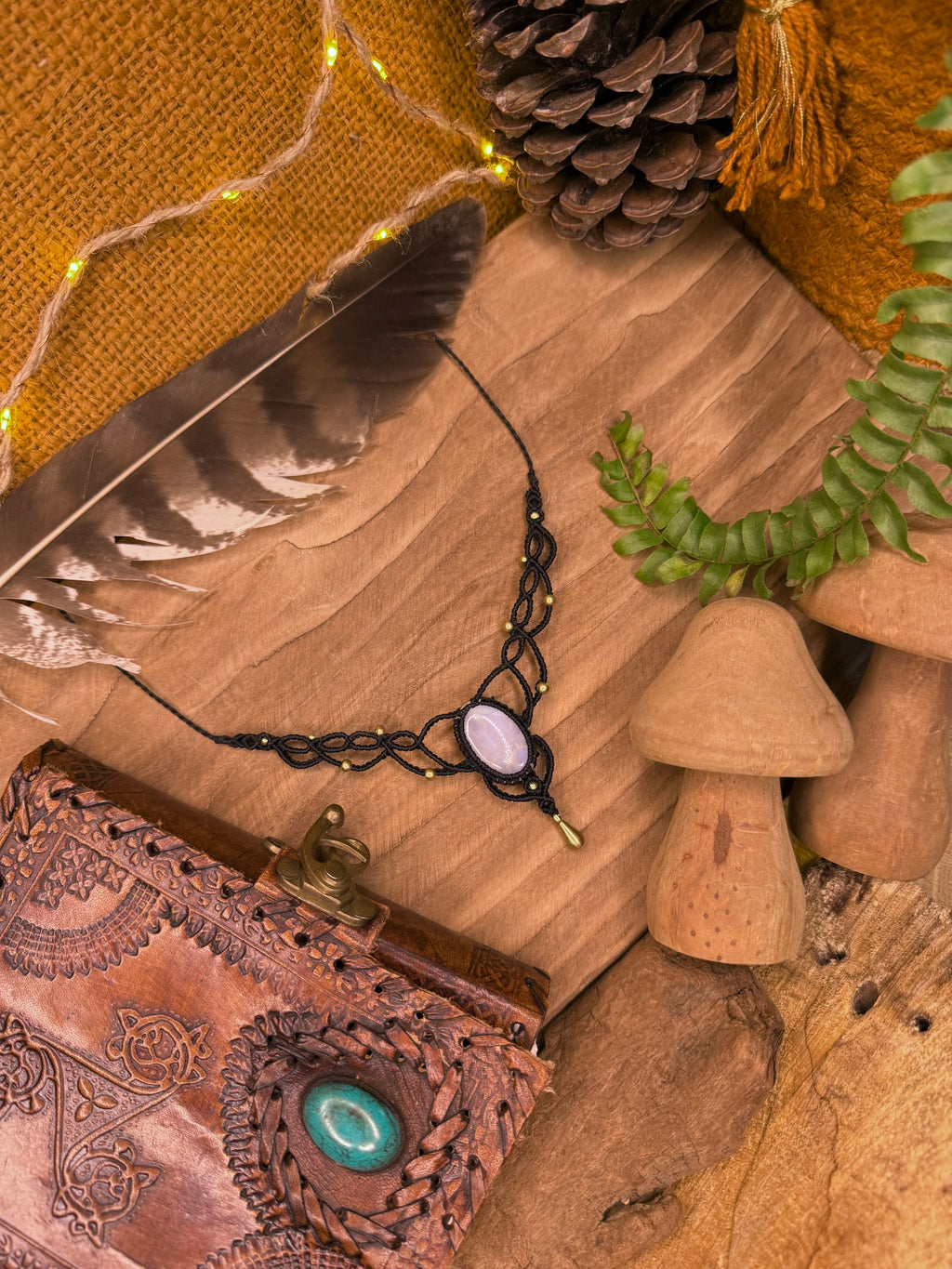 Necklace with a moonstone • spiritually feminine