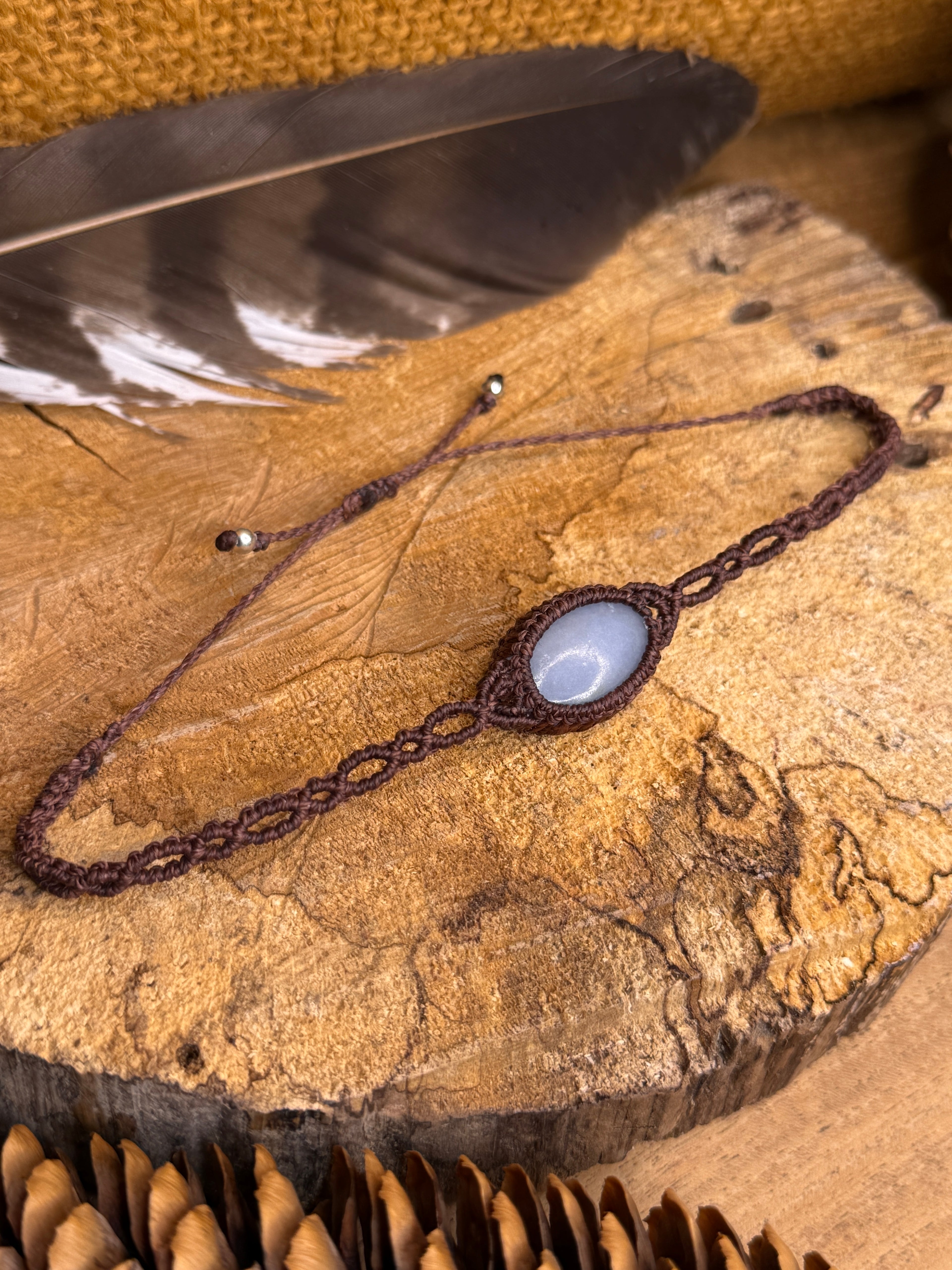 Bracelet de cheville • Angélite