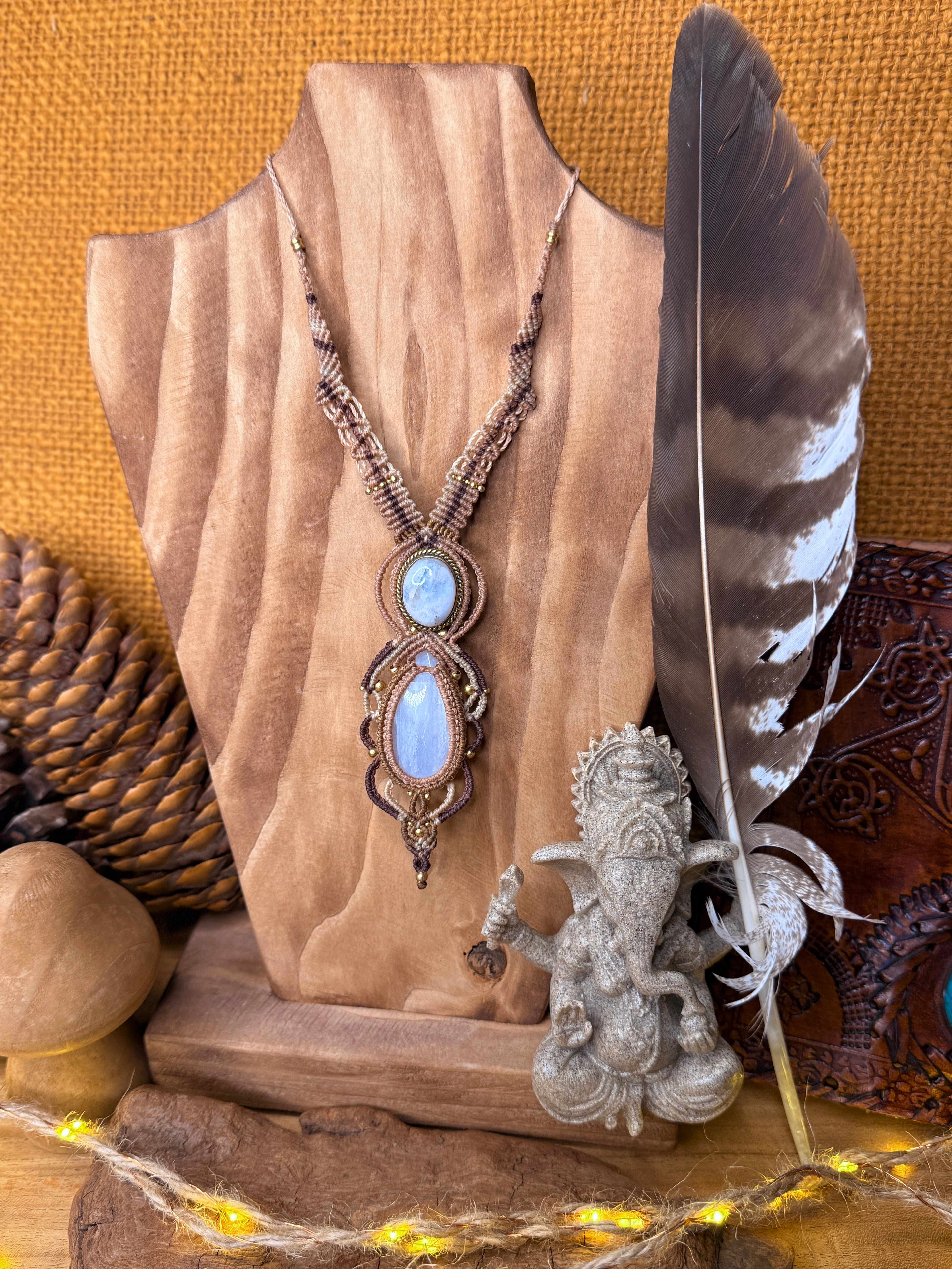 Collier • double pierre de Lune