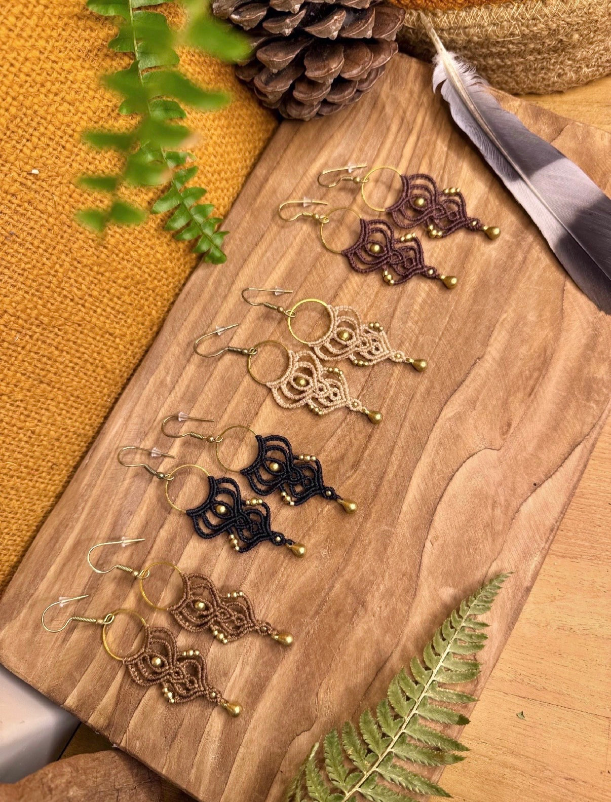 Boucles d’oreilles en laiton doré