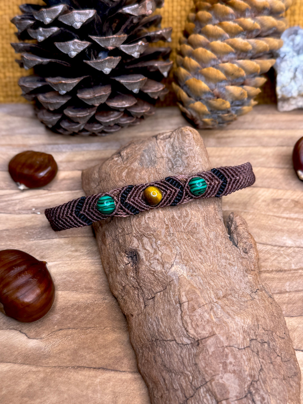 Bracelet • Œil de tigre et Malachite