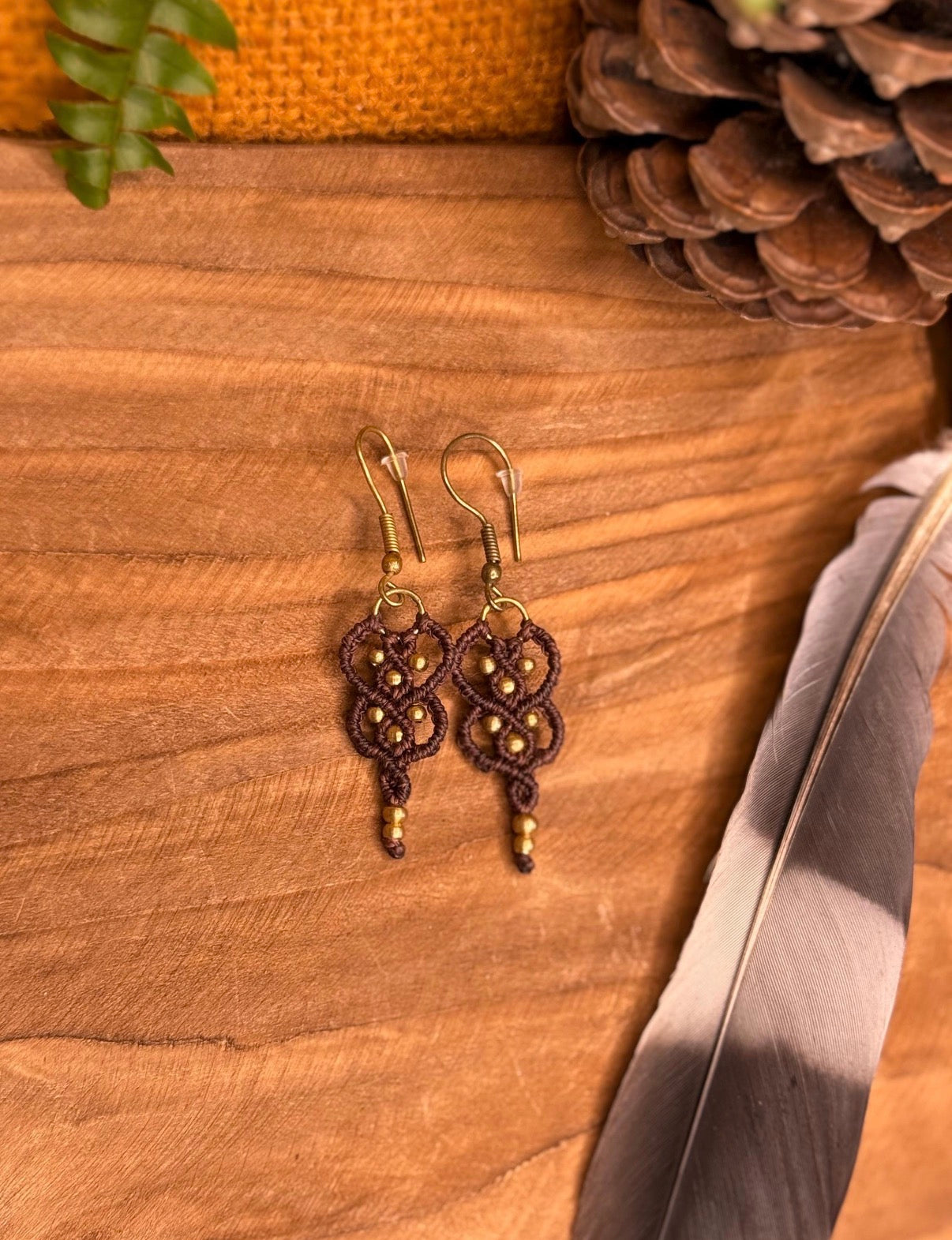 Boucles d’oreilles en laiton doré