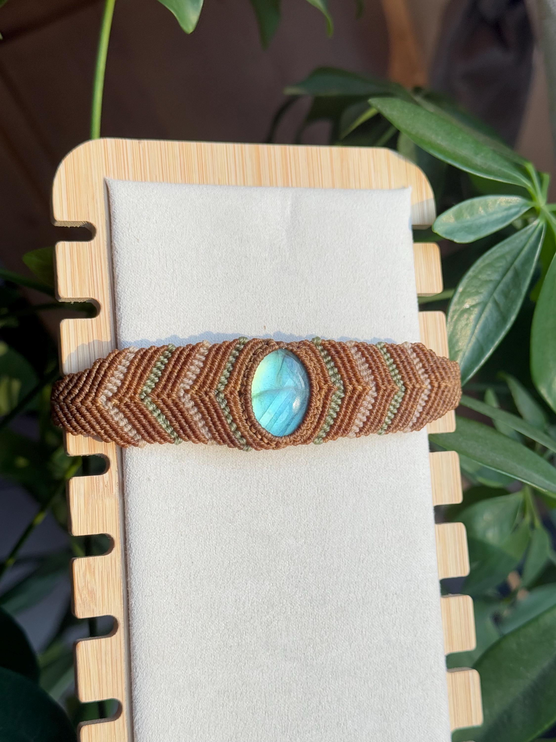 Bracelet avec une pierre de labradorite