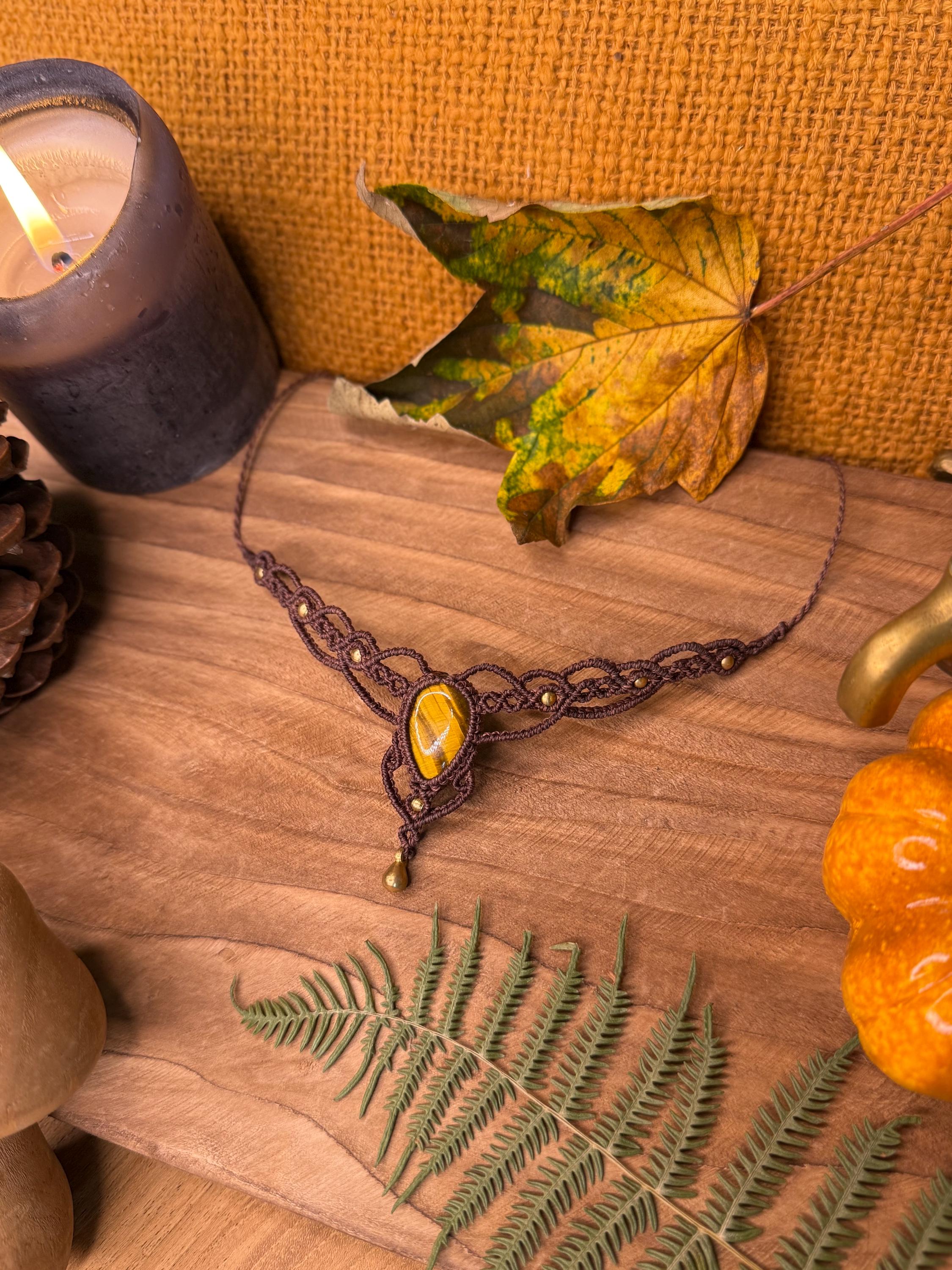 Collier Pierre d’œil de tigre • Protection & ancrage