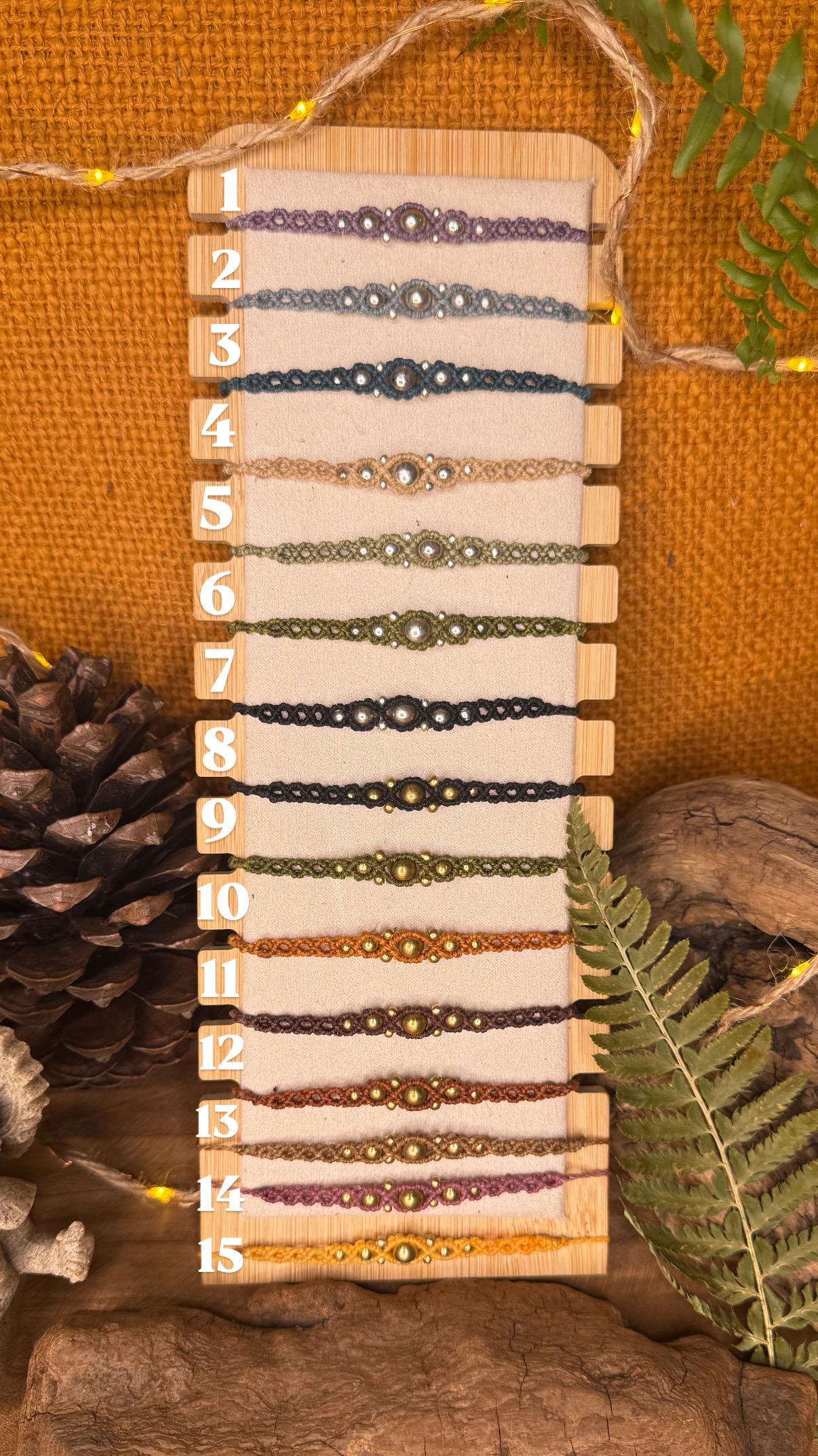 bracelet fait main micro-macramé et laiton hippie - boho - bohème - makrame - bracelet hippie - bracelet bohème - bracelet zen