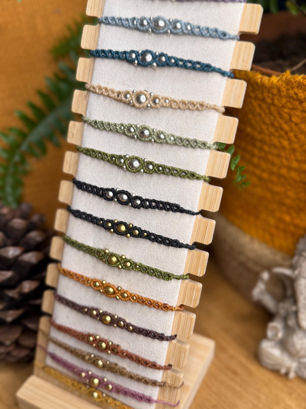 bracelet fait main micro-macramé et laiton hippie - boho - bohème - makrame - bracelet hippie - bracelet bohème - bracelet zen