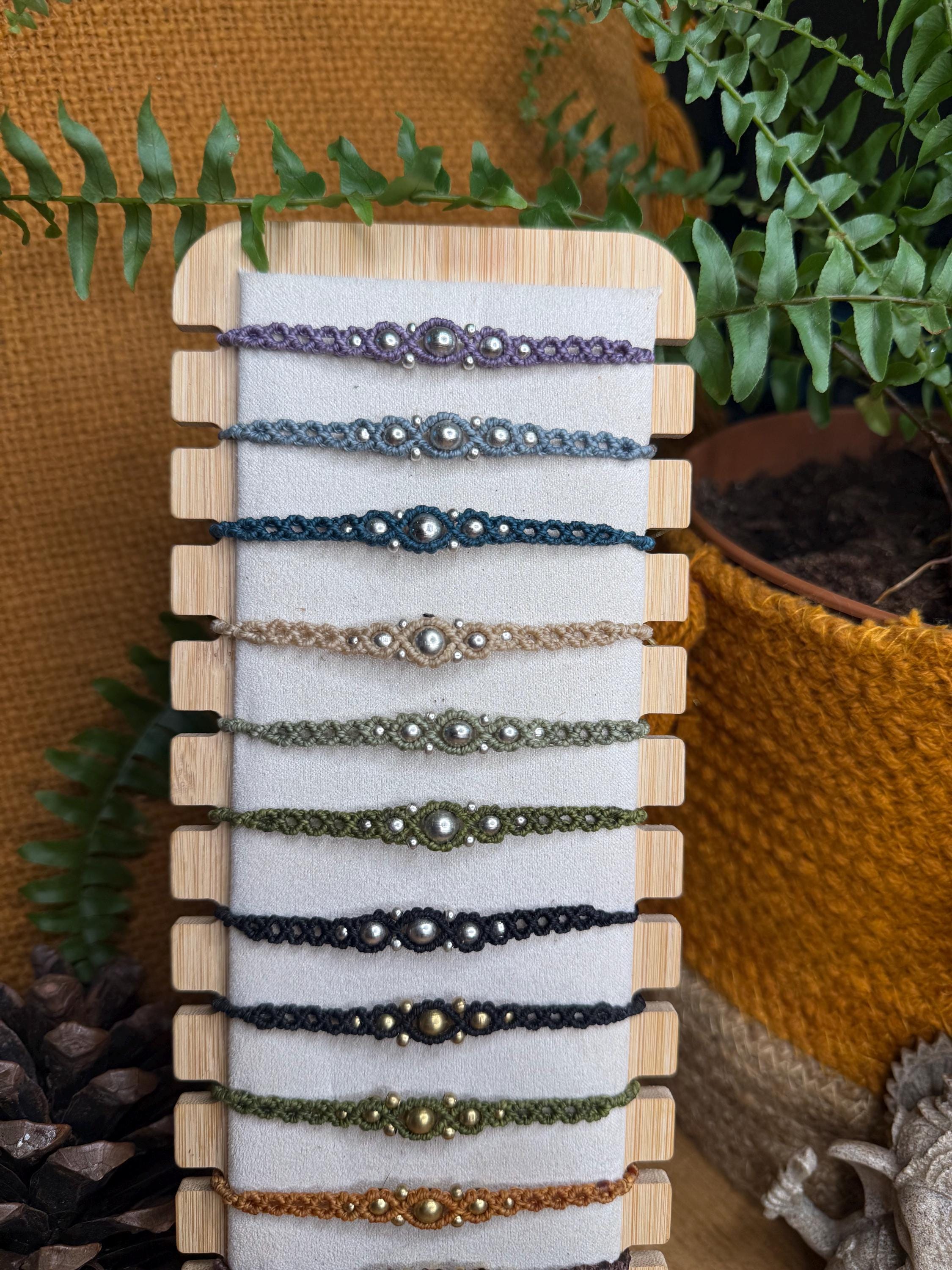 bracelet fait main micro-macramé et laiton hippie - boho - bohème - makrame - bracelet hippie - bracelet bohème - bracelet zen