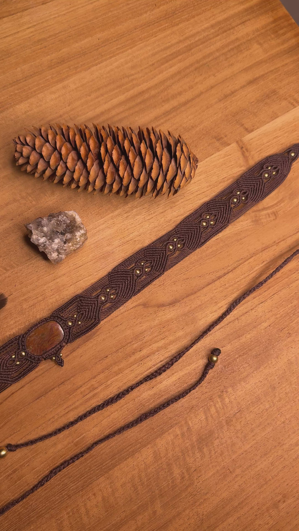 Ceinture • Pierre de Pietersite brune