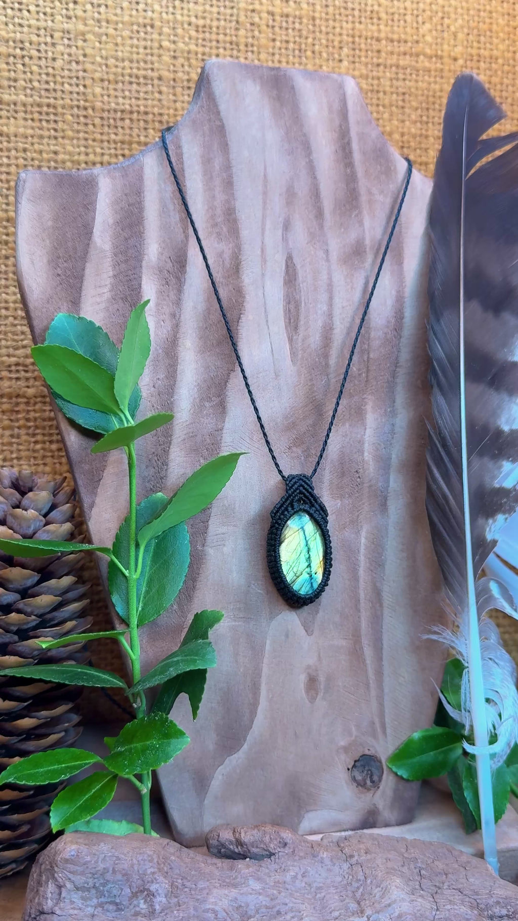 Collier • pendentif • Labradorite