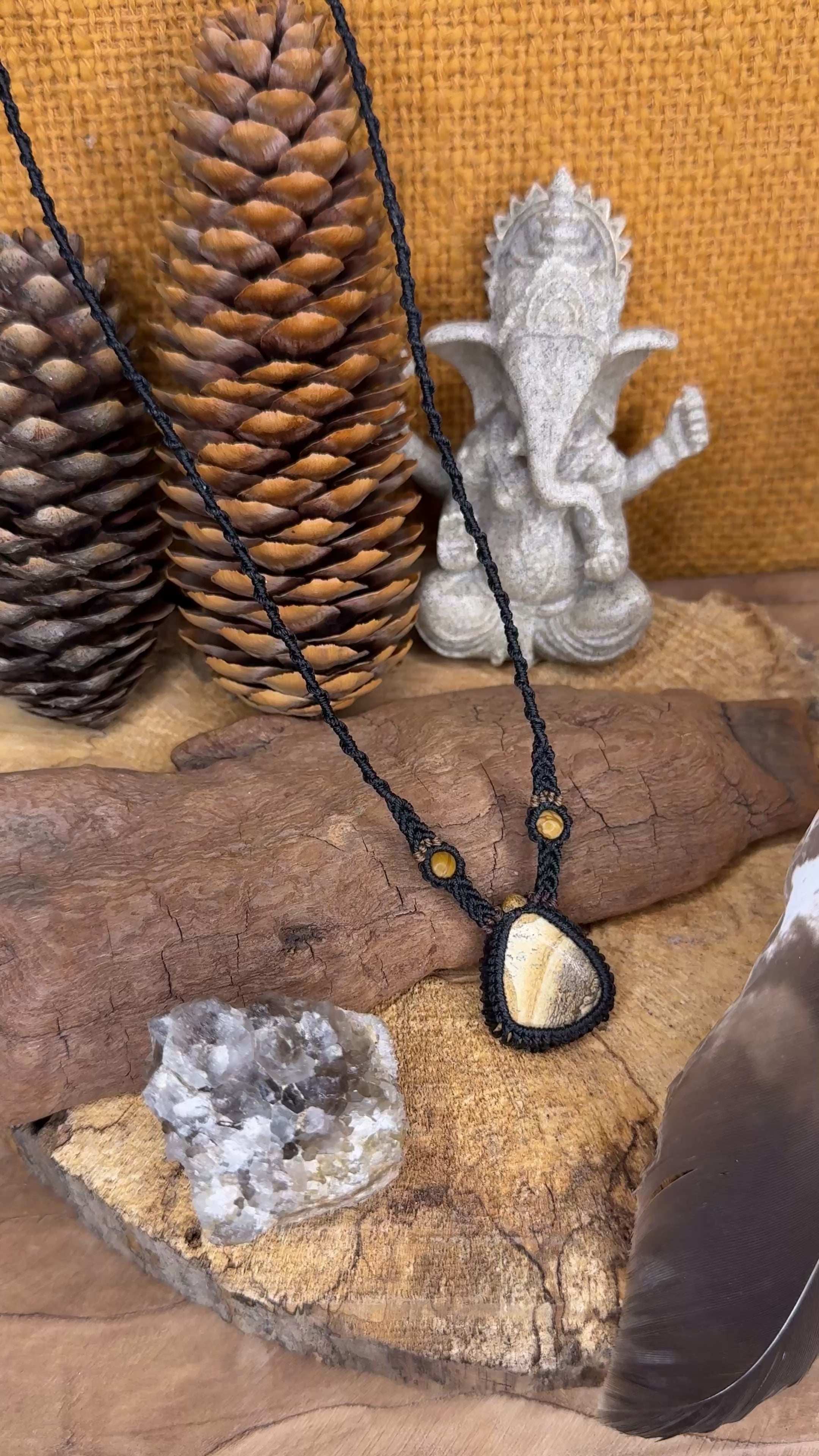 Collier • jaspe paysage • Agate