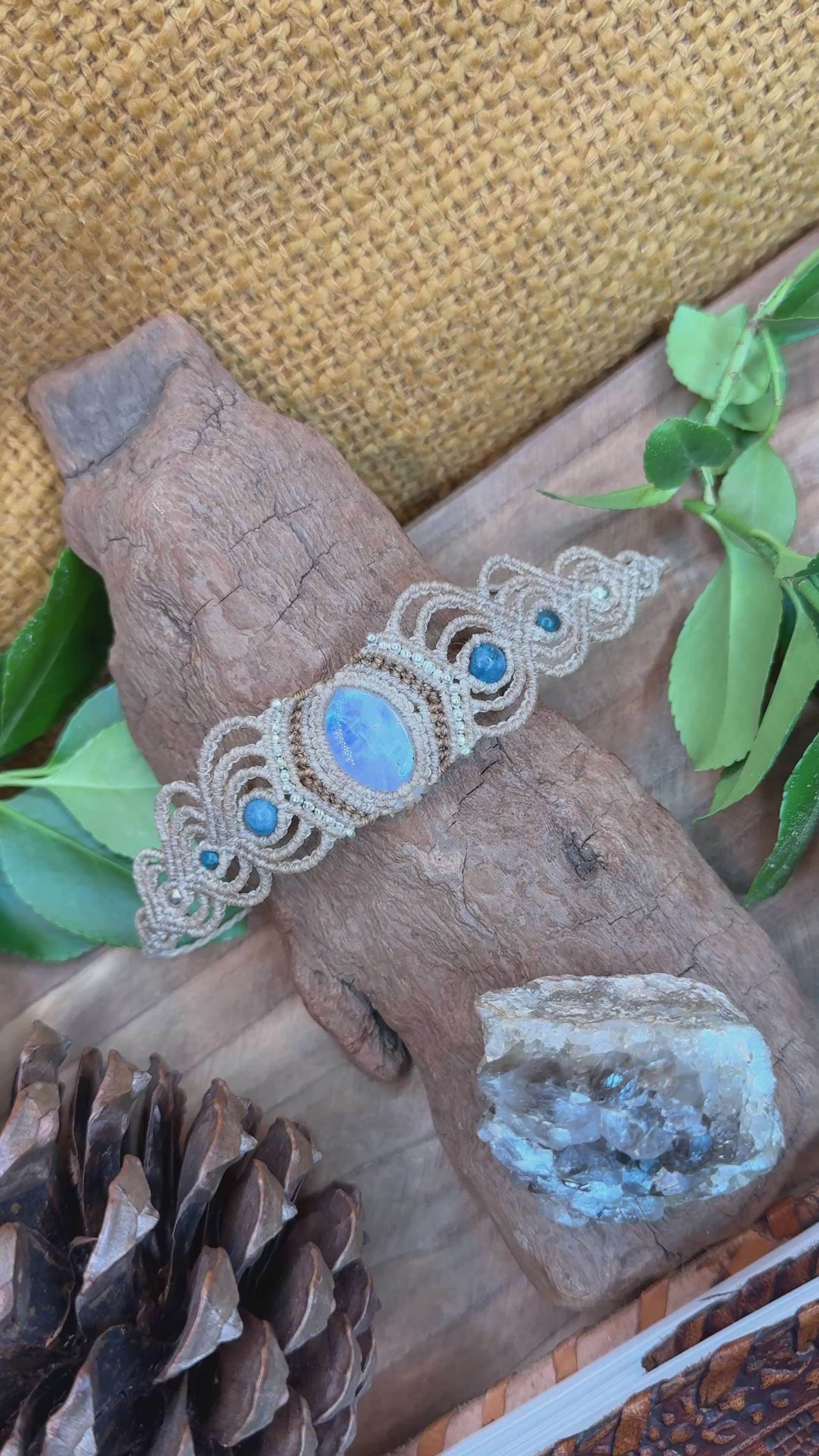 Bracelet • Pierre de lune et Apatite