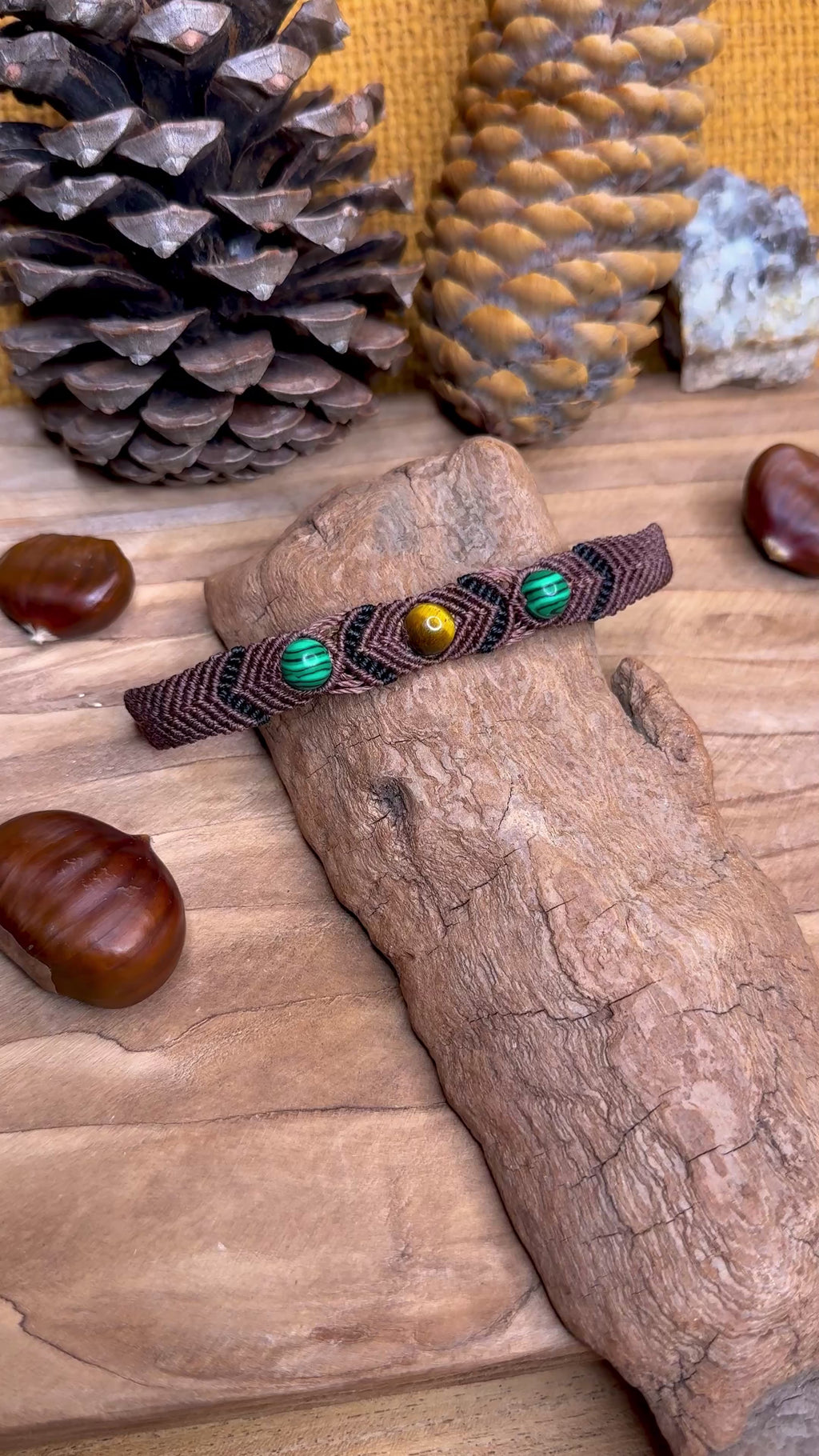 Bracelet • Œil de tigre et Malachite
